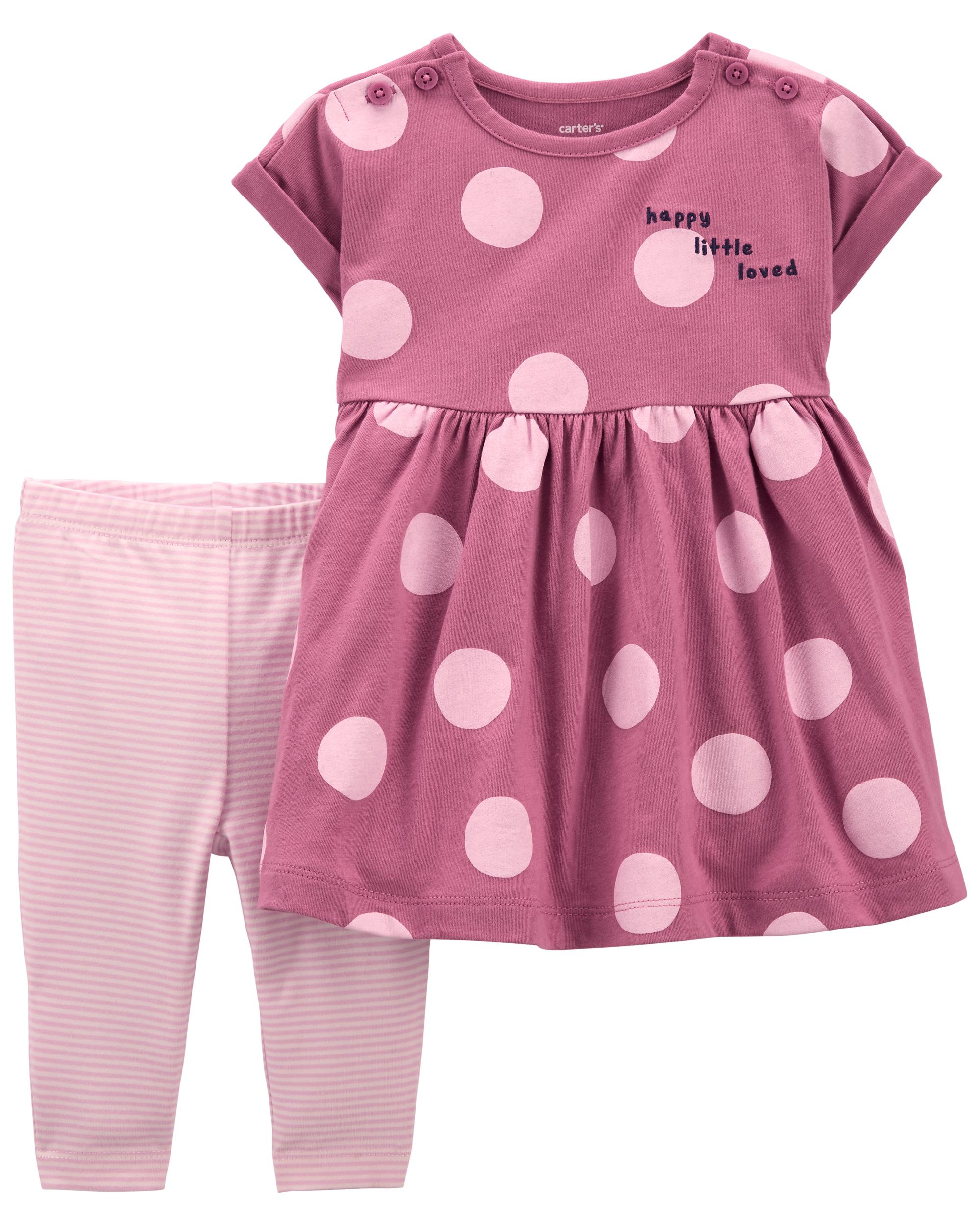 

Комплект двойка для девочки 6696 Carters 74 см 9 мес Розовый 47765