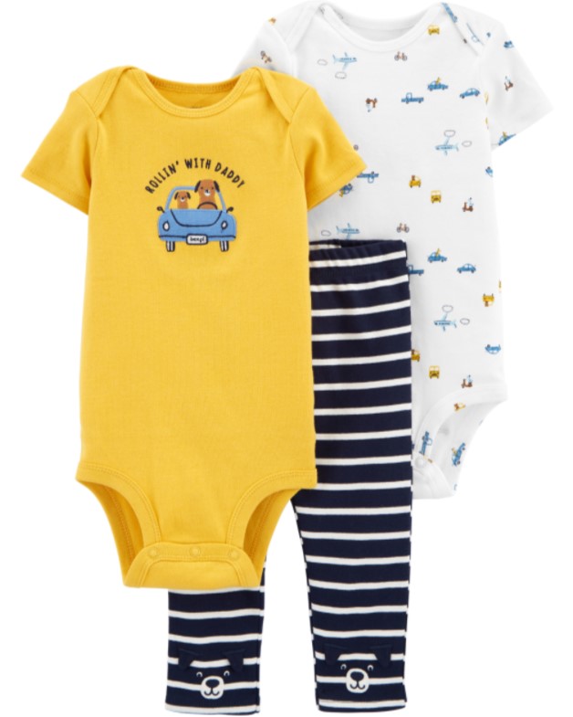 

Комплект тройка для мальчика Carters 6564 Carters 50 см 0 мес Желтый 47624