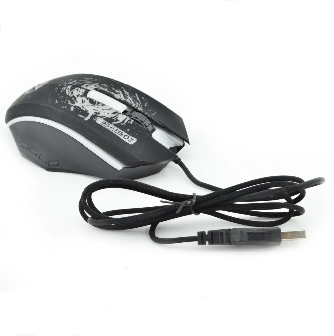 

Мышь проводная ZORNWEE XG73 Черная с RGB подсветкой оптическая игровая 1200 dpi