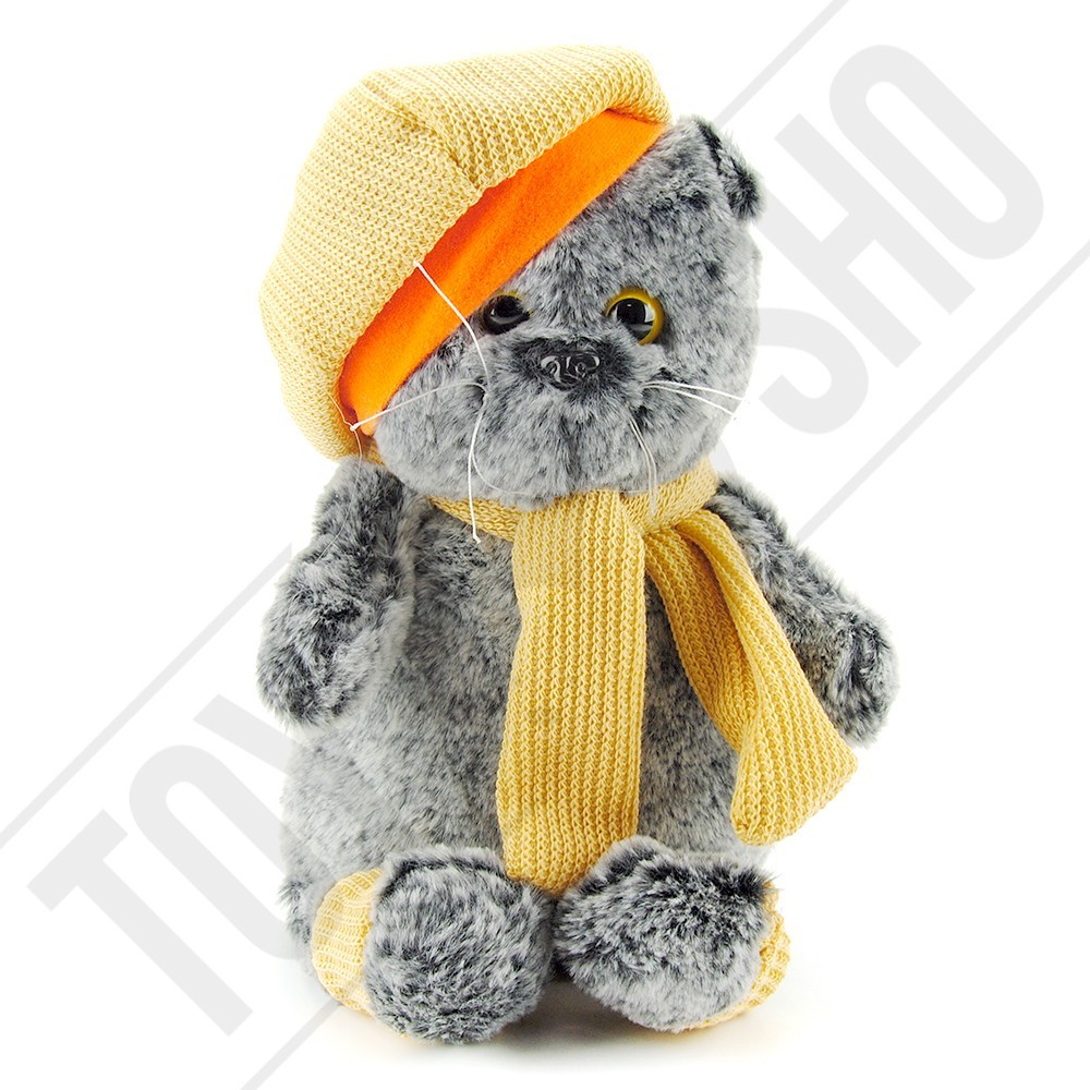 

Мягкая игрушка Копиця Кот Басик 35 см в жёлтом берете (25437-8)