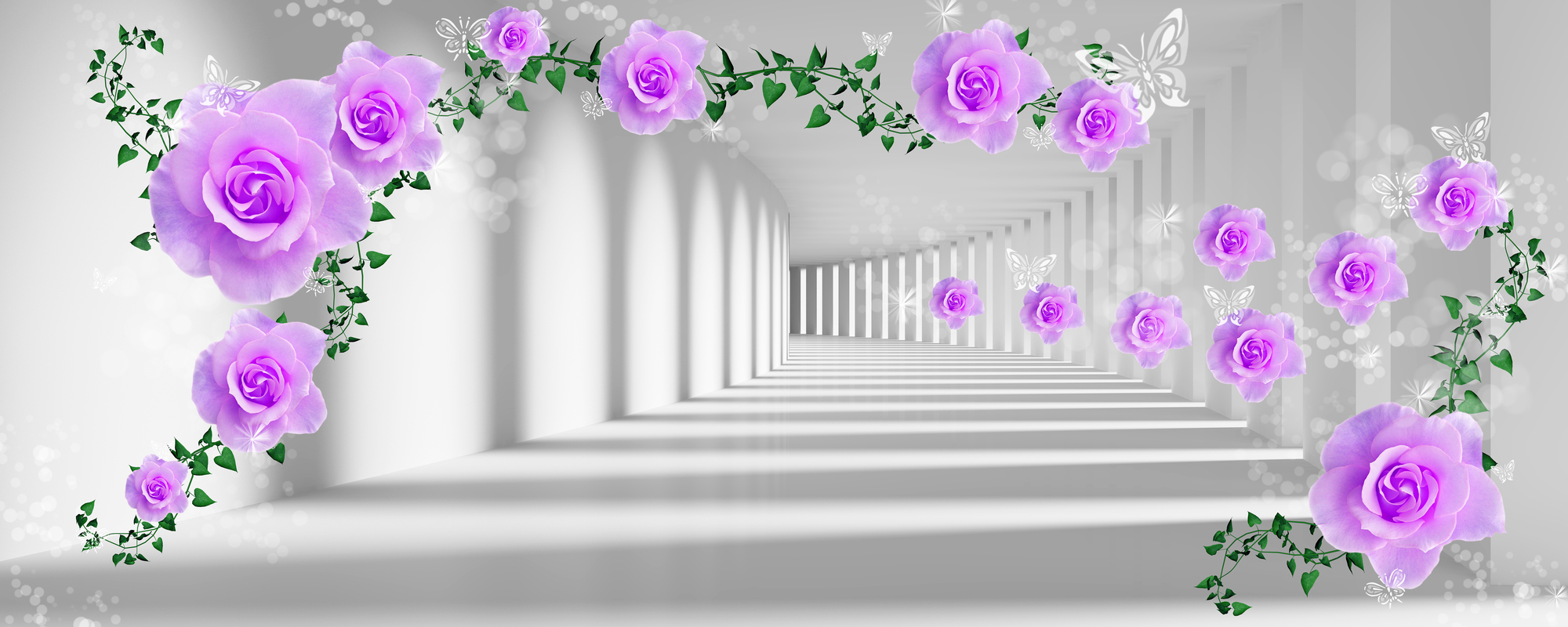 

Фотообои 3D '3D Цветы' (3425) , Фреска