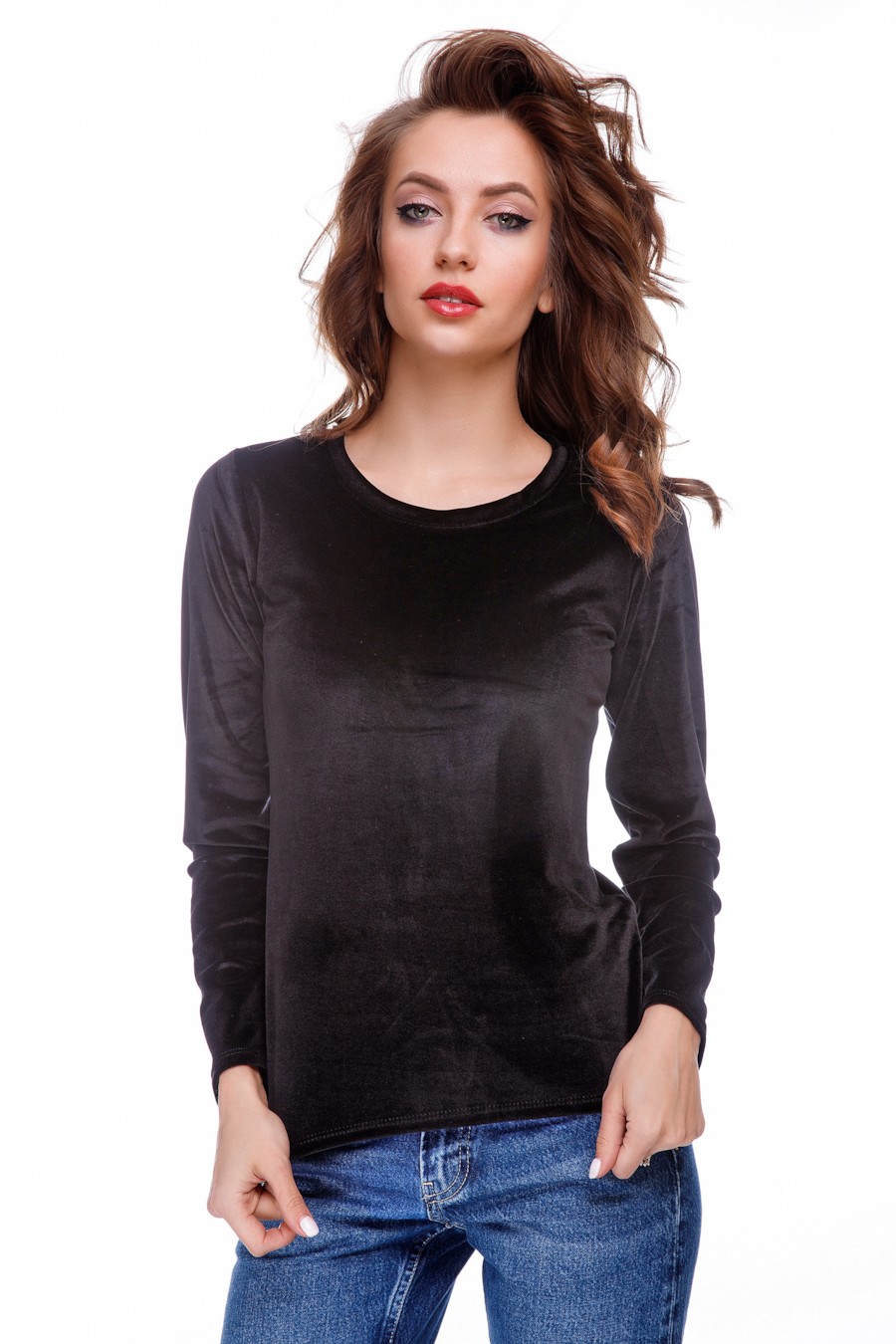 

Велюровый джемпер Gladys (XL) Чёрный (Nero, Велюровый джемпер Gladys 48(XL) Чёрный (Nero)