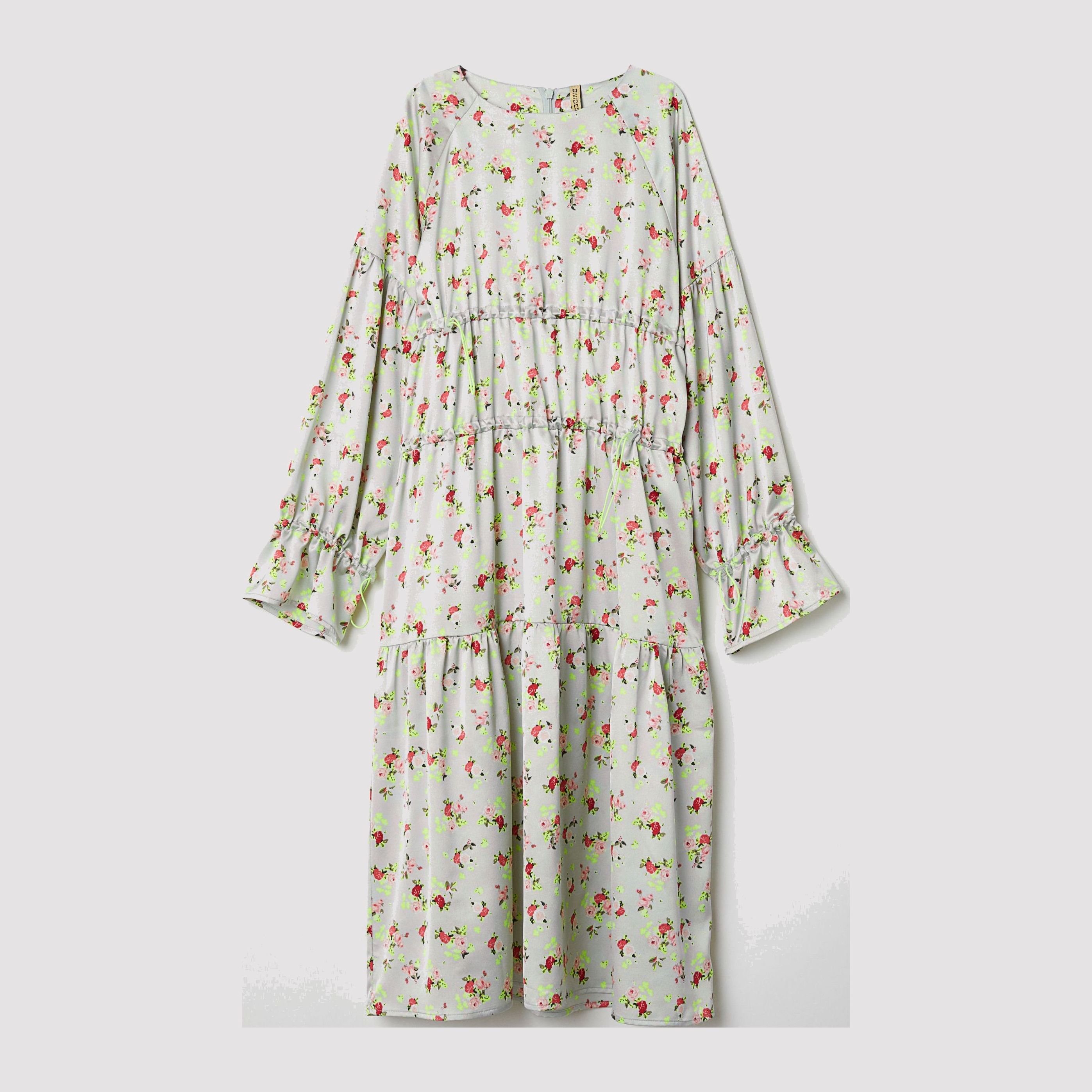 

Платье H&M 6129067-ABCH 34 Бледно-зеленое с разноцветным
