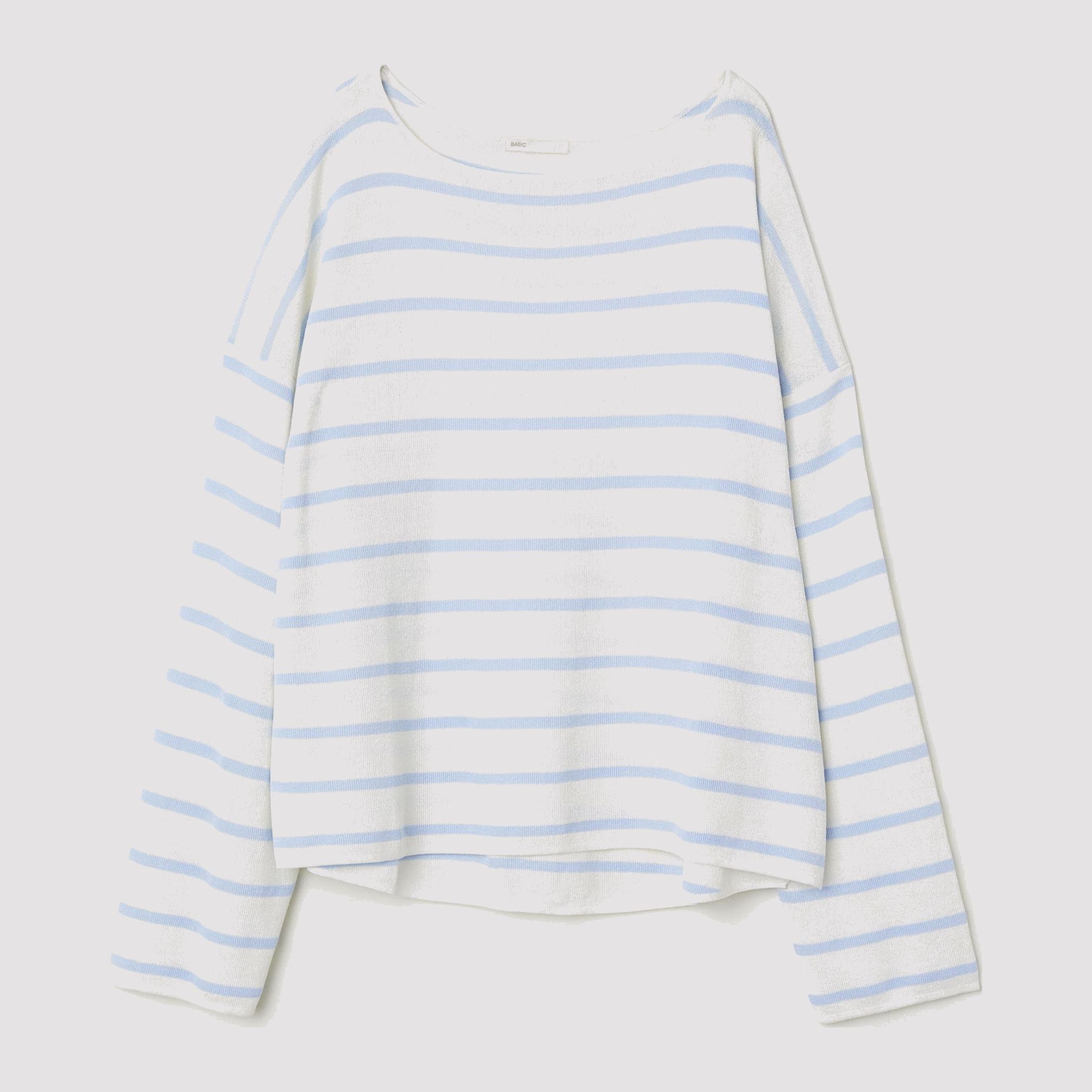 

Джемпер H&M 6107477-AAYL L Белый с голубым