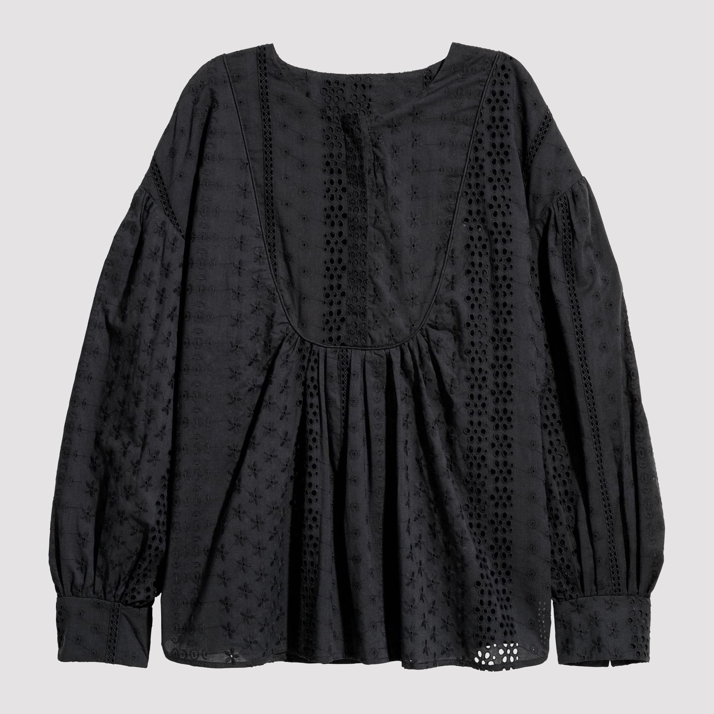 

Рубашка H&M 6449677-AAAD 46 Черная