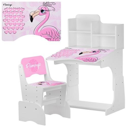 

Детская парта со стульчиком W 2071-74-2 Bambi.Фламинго розовый