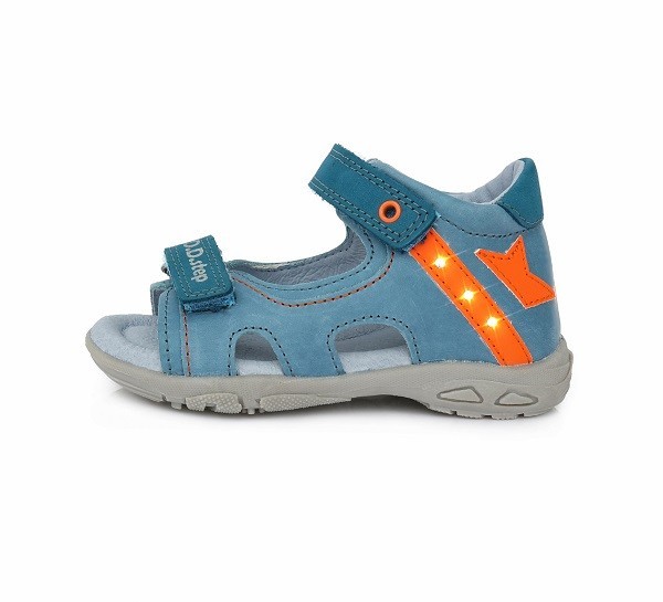

Кожаные босоножки для мальчика DDStep AC290-101M 27 Голубые