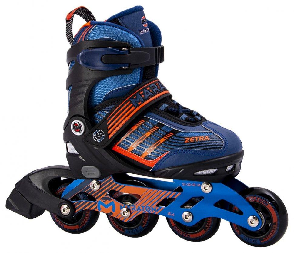 

Роликовые коньки раздвижные Maraton Zetra My Go 3421 размер 35-38 Blue-Orange
