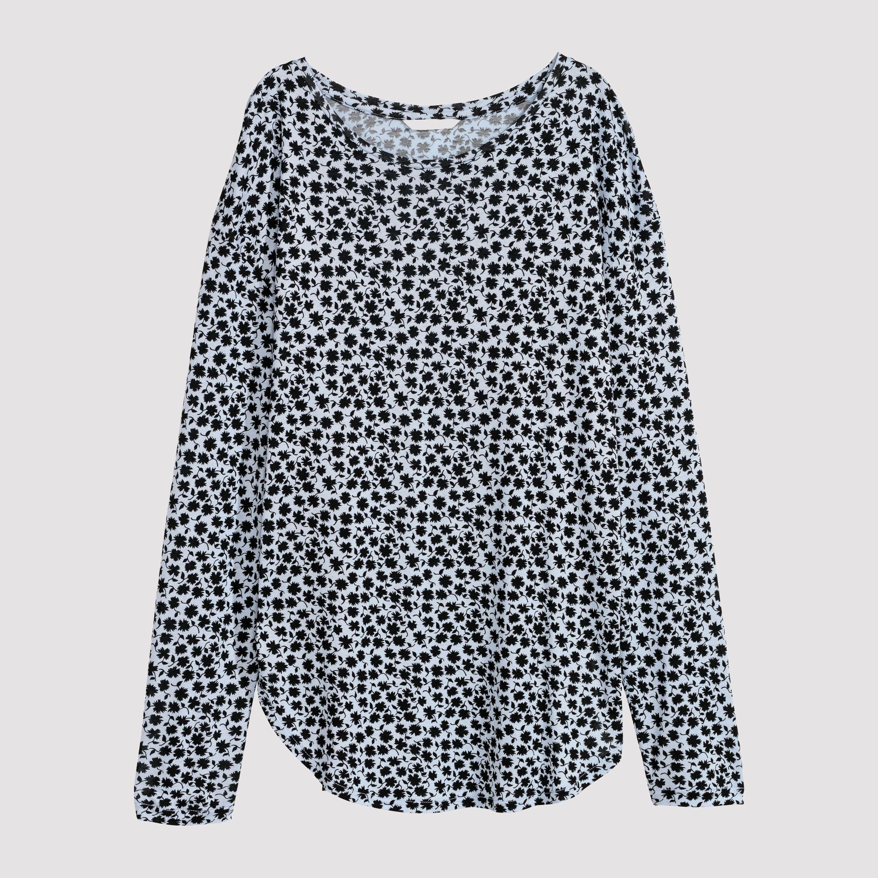 

Лонгслив H&M 5999637-ABTP XS Голубой с черным