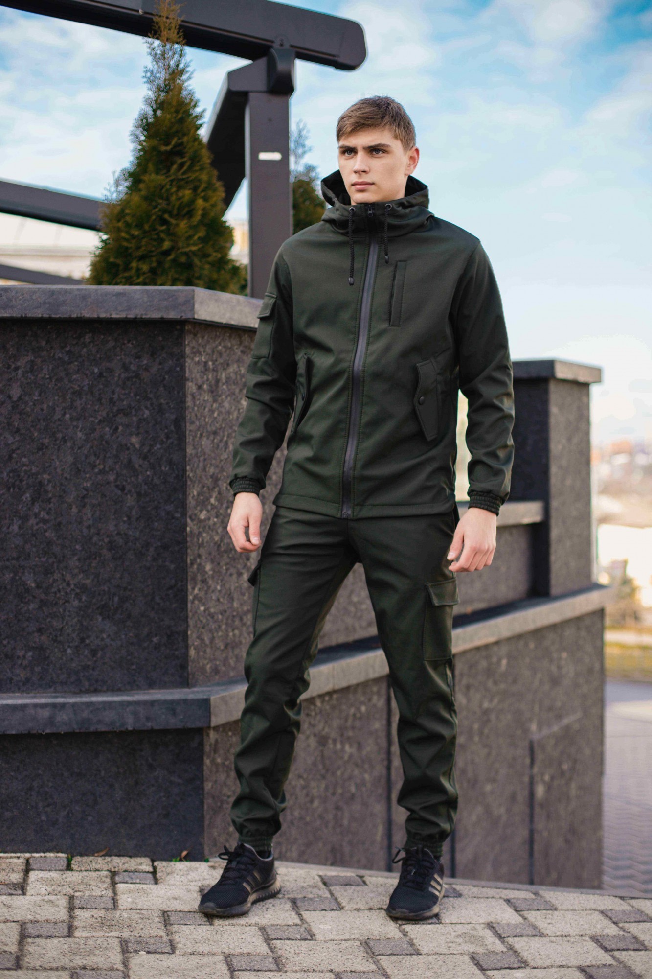 

Мужской костюм Intruder Softshell демисезонный . Куртка, штаны утепленные хаки XXXL