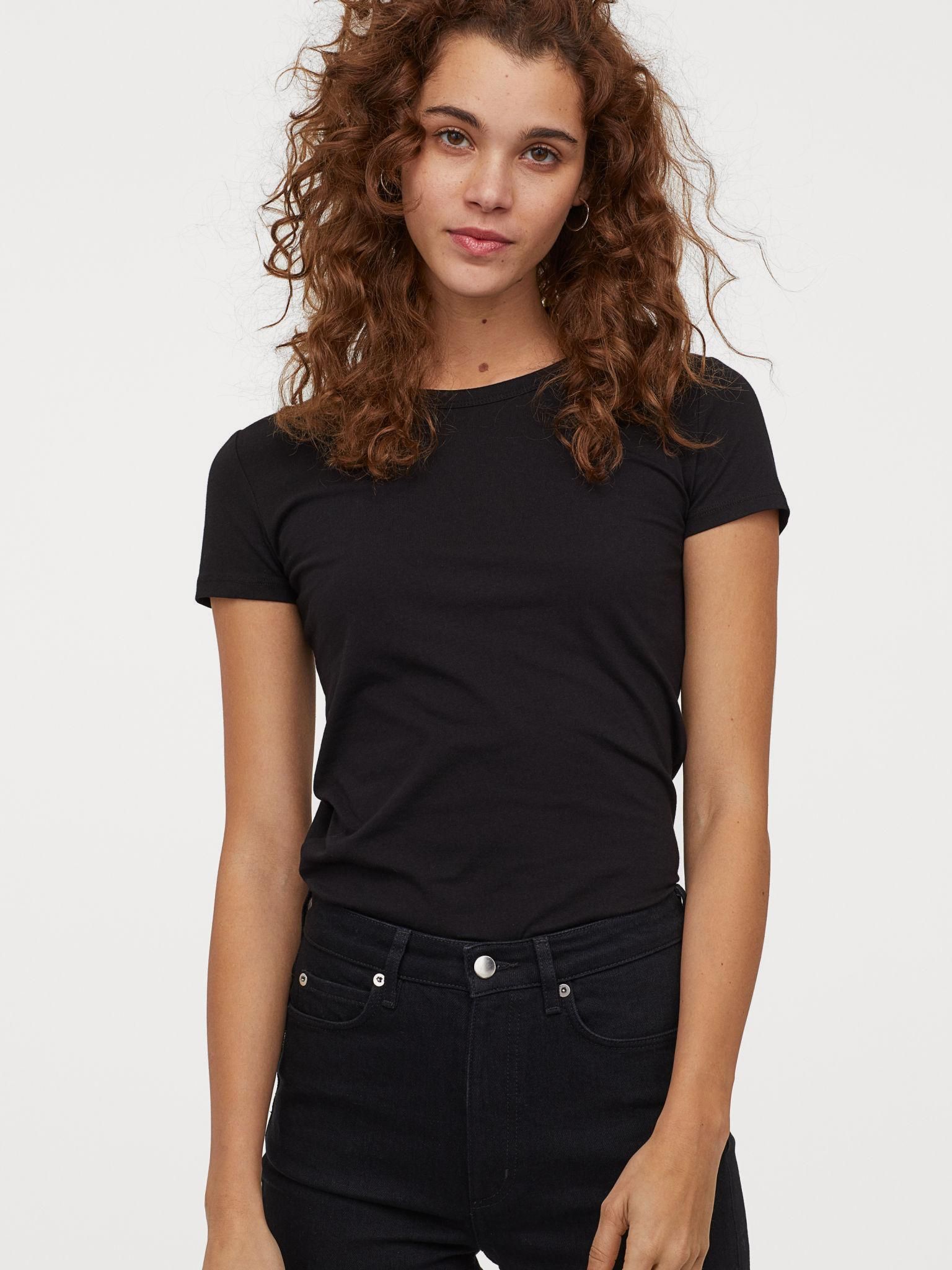 

Футболка H&M 7780640-AAAD XS Черная