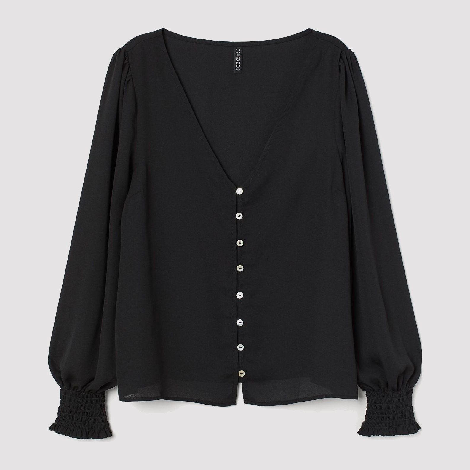

Блузка H&M 8609831-AAAD 34 Черная