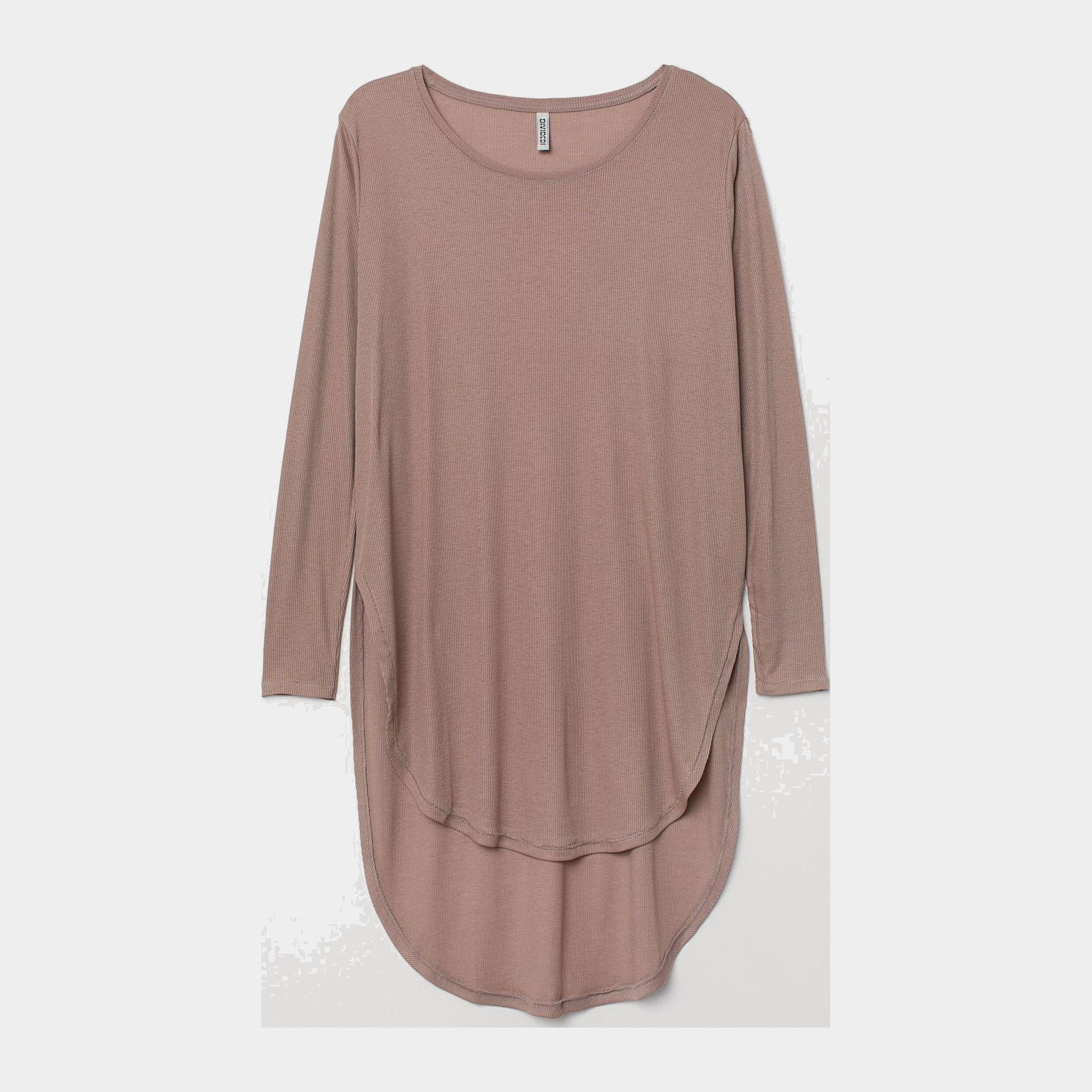 

Лонгслив H&M 7258228-ACXI 2XL Темно-бежевый