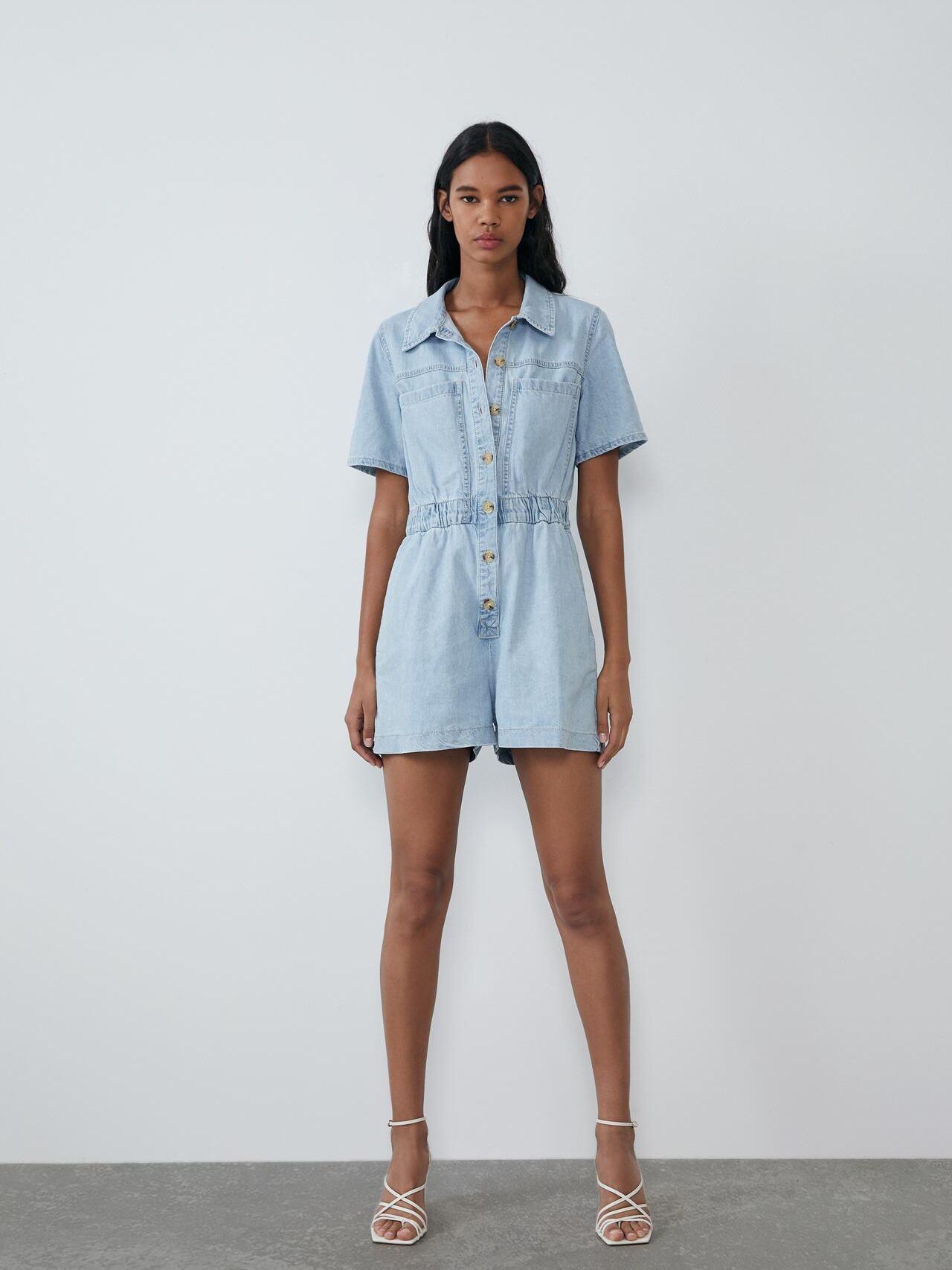 

Комбинезон джинсовый Zara 8197/028/400-ACWM L Светло-голубой