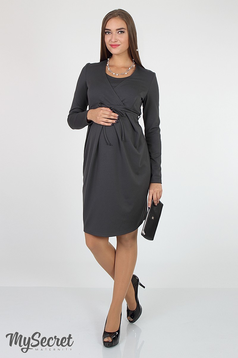 

Платье для беременных и кормящих Юла Мама Winona  графит (DR-36.021, Платье для беременных и кормящих Юла Мама Winona S графит (DR-36.021)