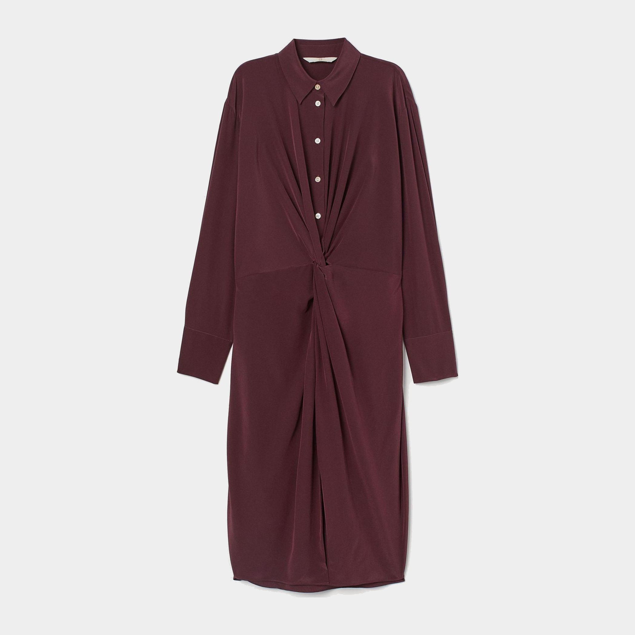 

Платье H&M 7737761-ACXK 36 Темно-бордовое