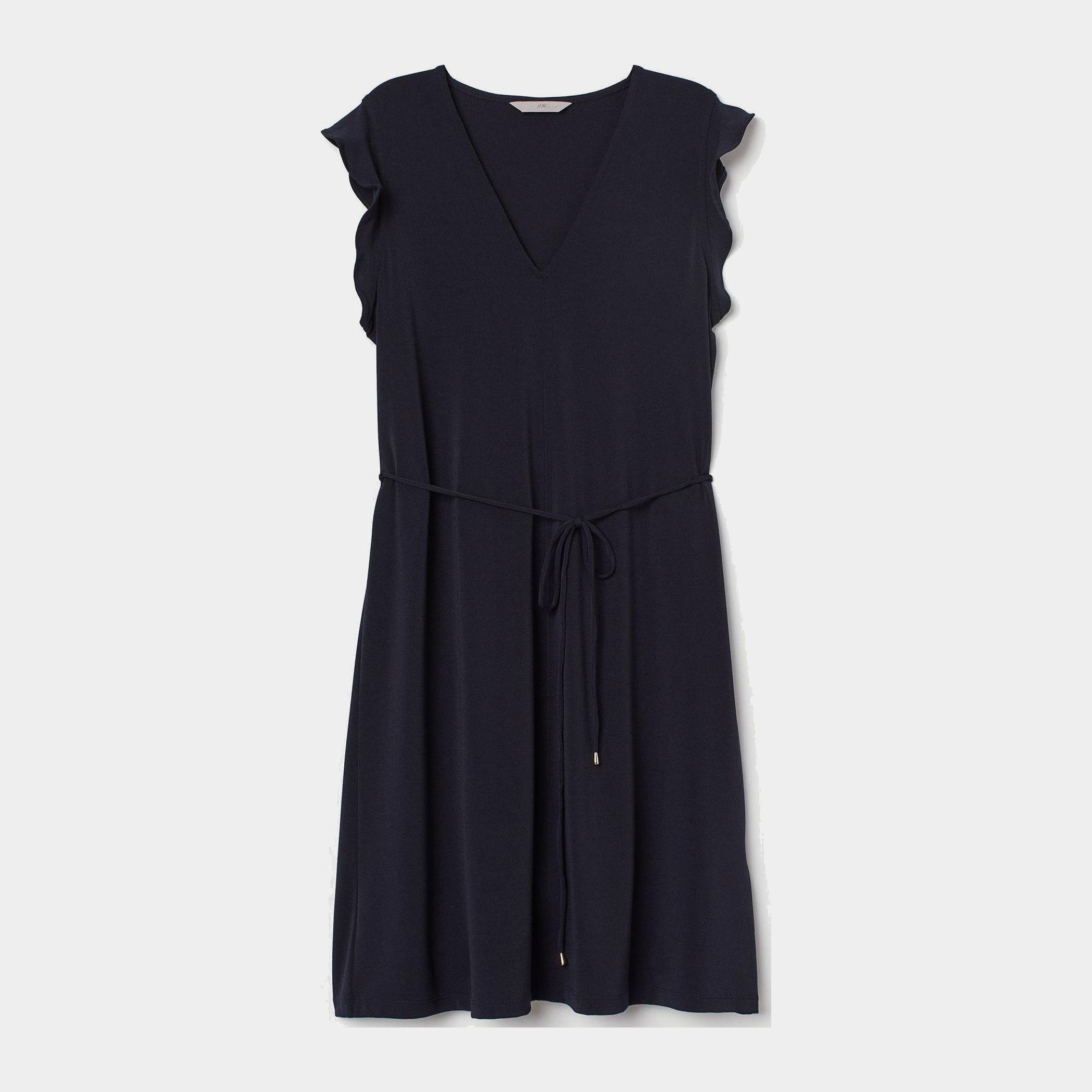

Платье H&M 7734639-AAQJ L Темно-синее