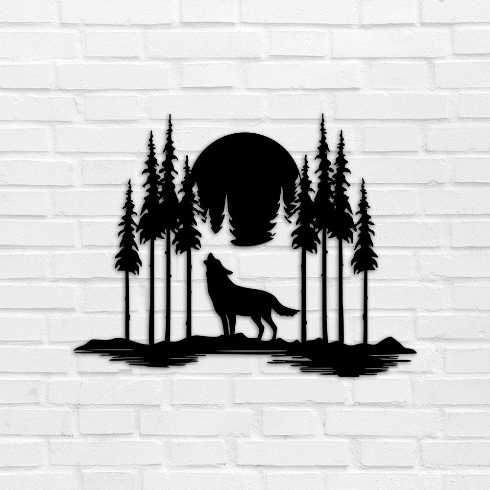 

Картина из дерева панно на стену резное Волк TWD WALL10032М 50х38см Черный Анималистика Горизонтальная Без рамы