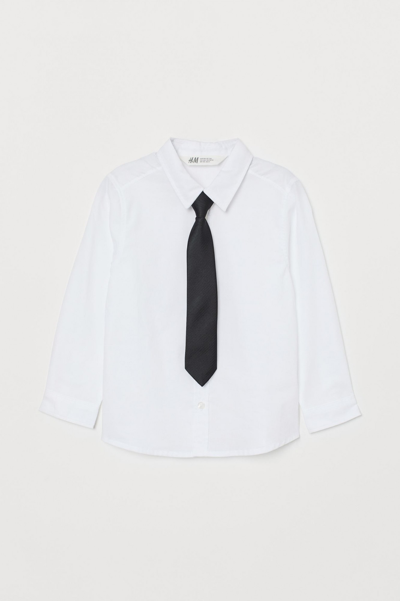 

Рубашка с галстуком H&M AE100-157 104-110 см Белая