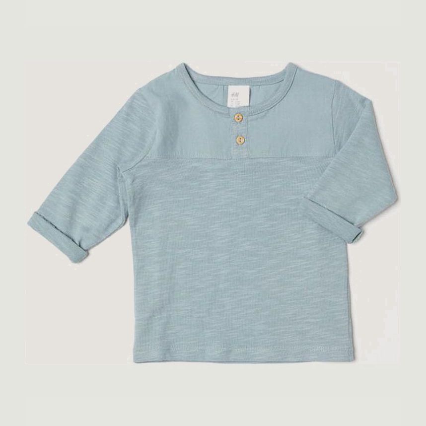 

Футболка с длинными рукавами H&M KEL44110795 50 см Серая
