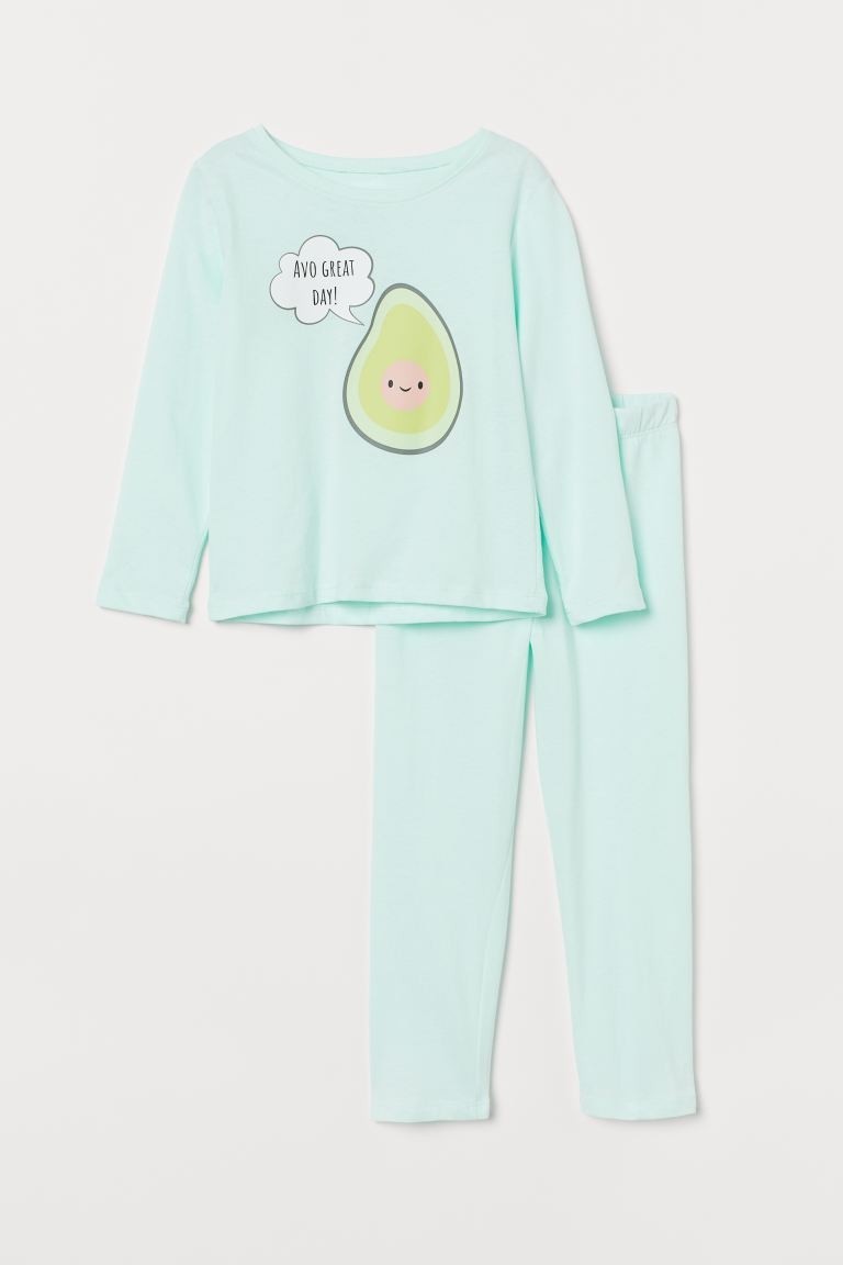 

Пижама H&M AE100-144 122-128 см Мятная Авокадо
