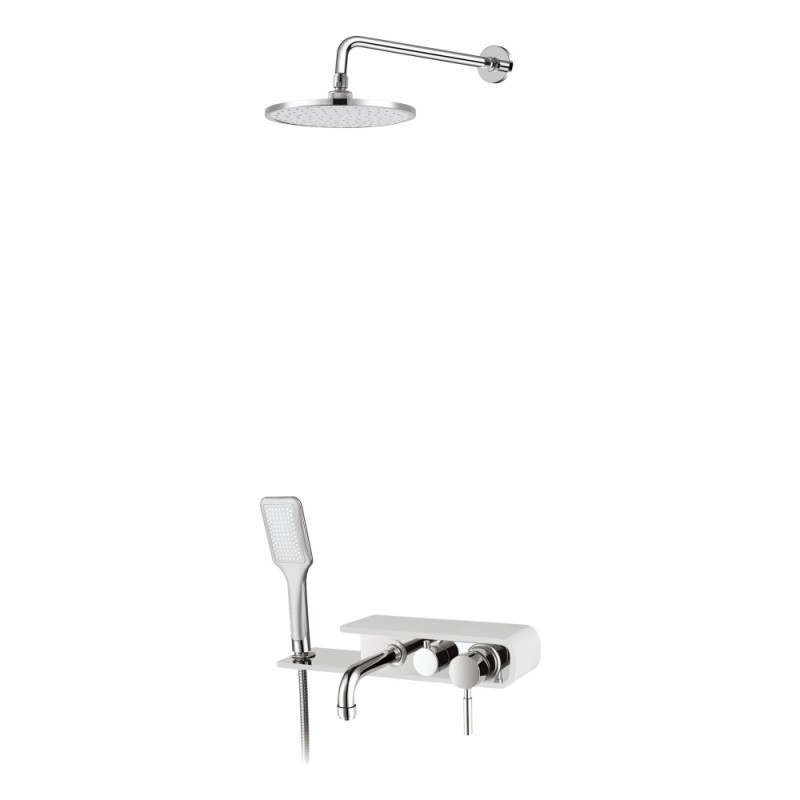 

Душевой гарнитур Q-Tap 1111 WHI (SD00004513) хром с белым