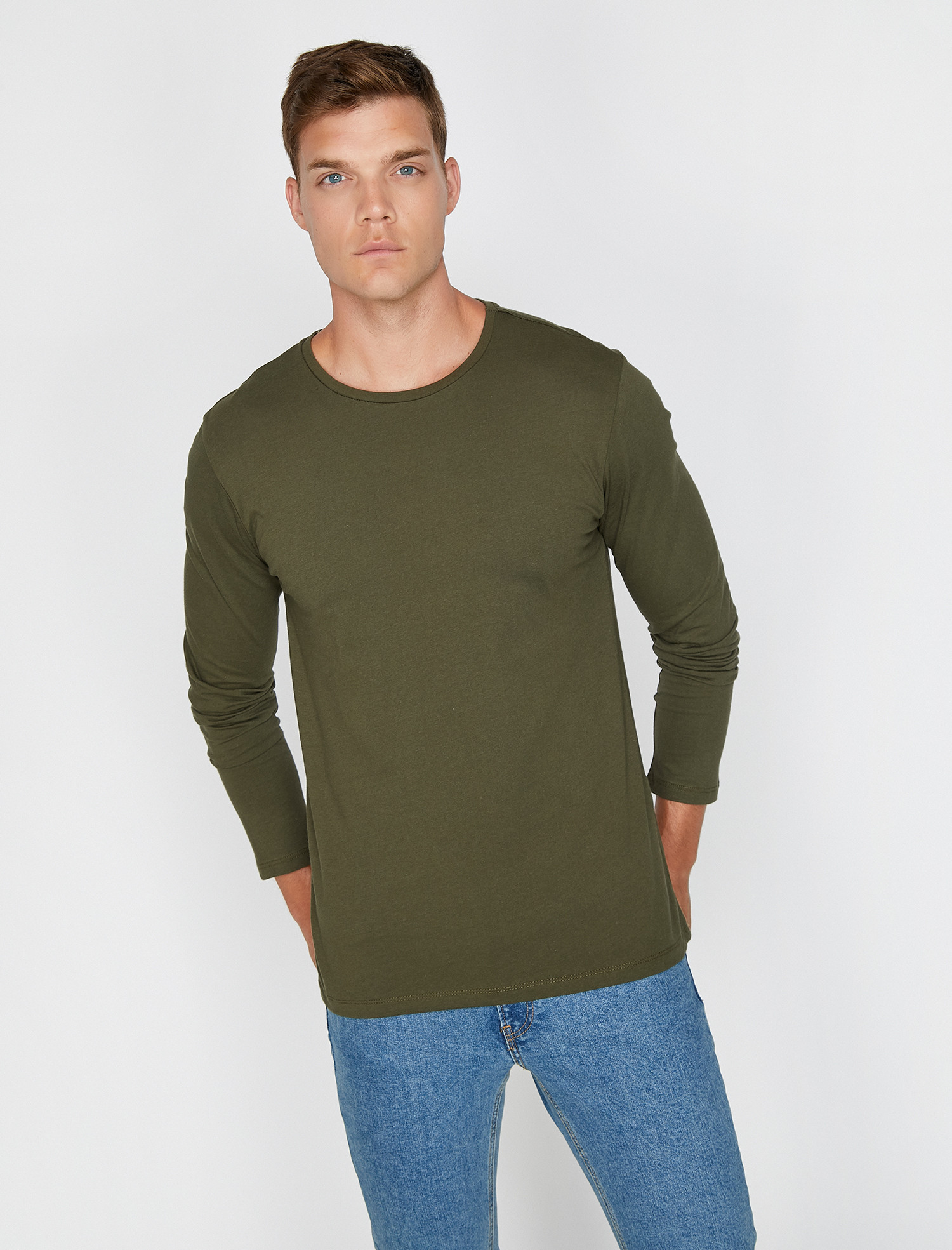 

Лонгслив Koton 0KAM12190LK-826  Khaki, Лонгслив Koton 0KAM12190LK-826 S Khaki