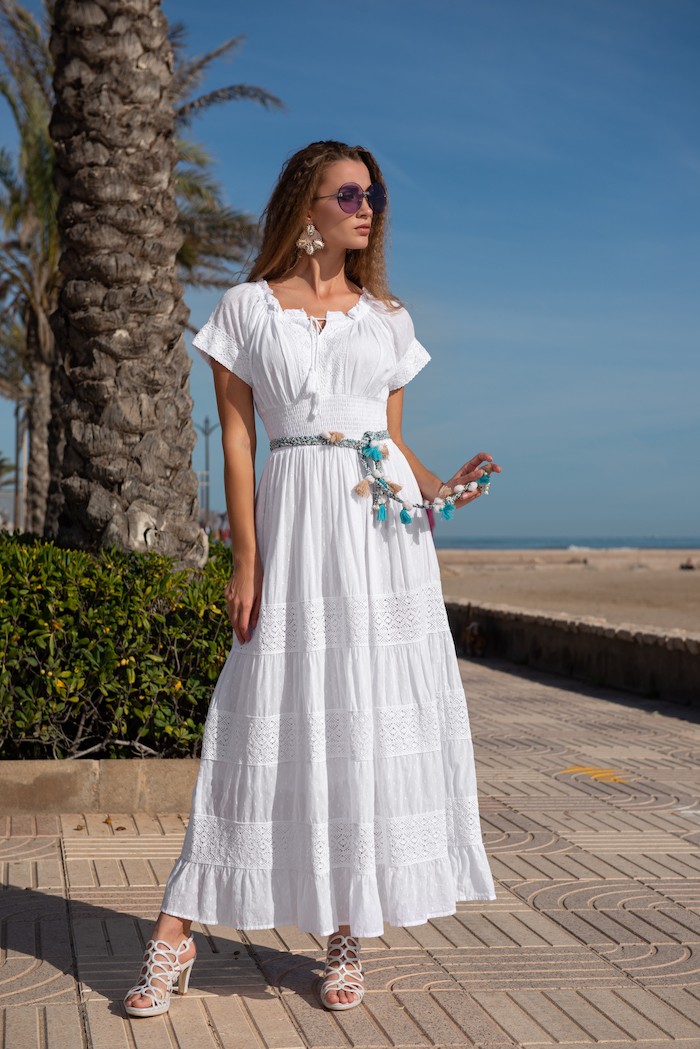 

Длинное пляжное платье с резинкой на талии Fresh Cotton 21F-038C () Белый, Длинное пляжное платье с резинкой на талии Fresh Cotton 21F-038C 48(XL) Белый