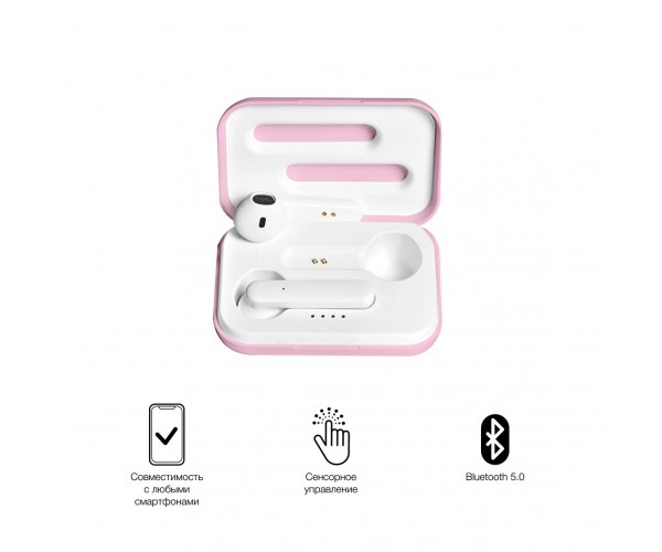 

Беспроводные bluetooth наушники TWS K88 Розовые