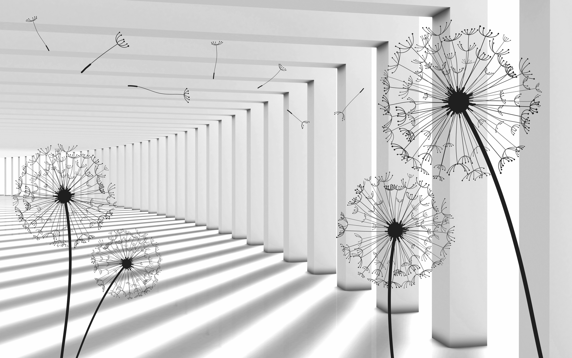 

Фотообои 3D '3D одуванчики' (3252) , Фреска