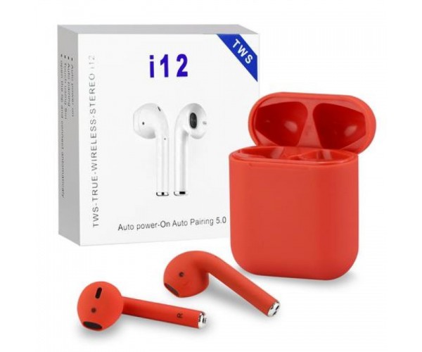 

Беспроводные наушники TWS AirPro i12 5.0 JKR | Touch sensor + PopUp Красный