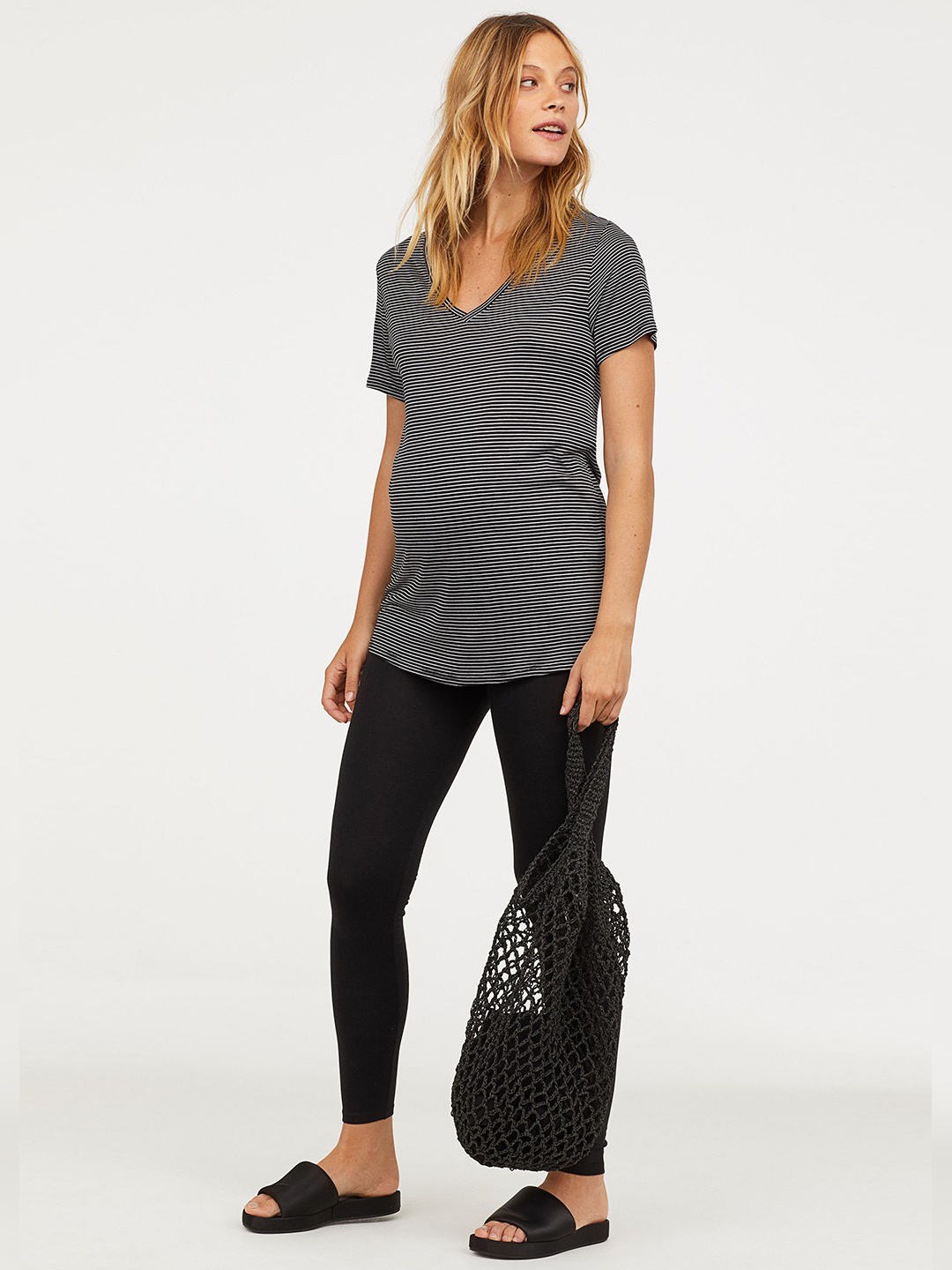 

Леггинсы для беременых H&M 0120129_03 M Черные