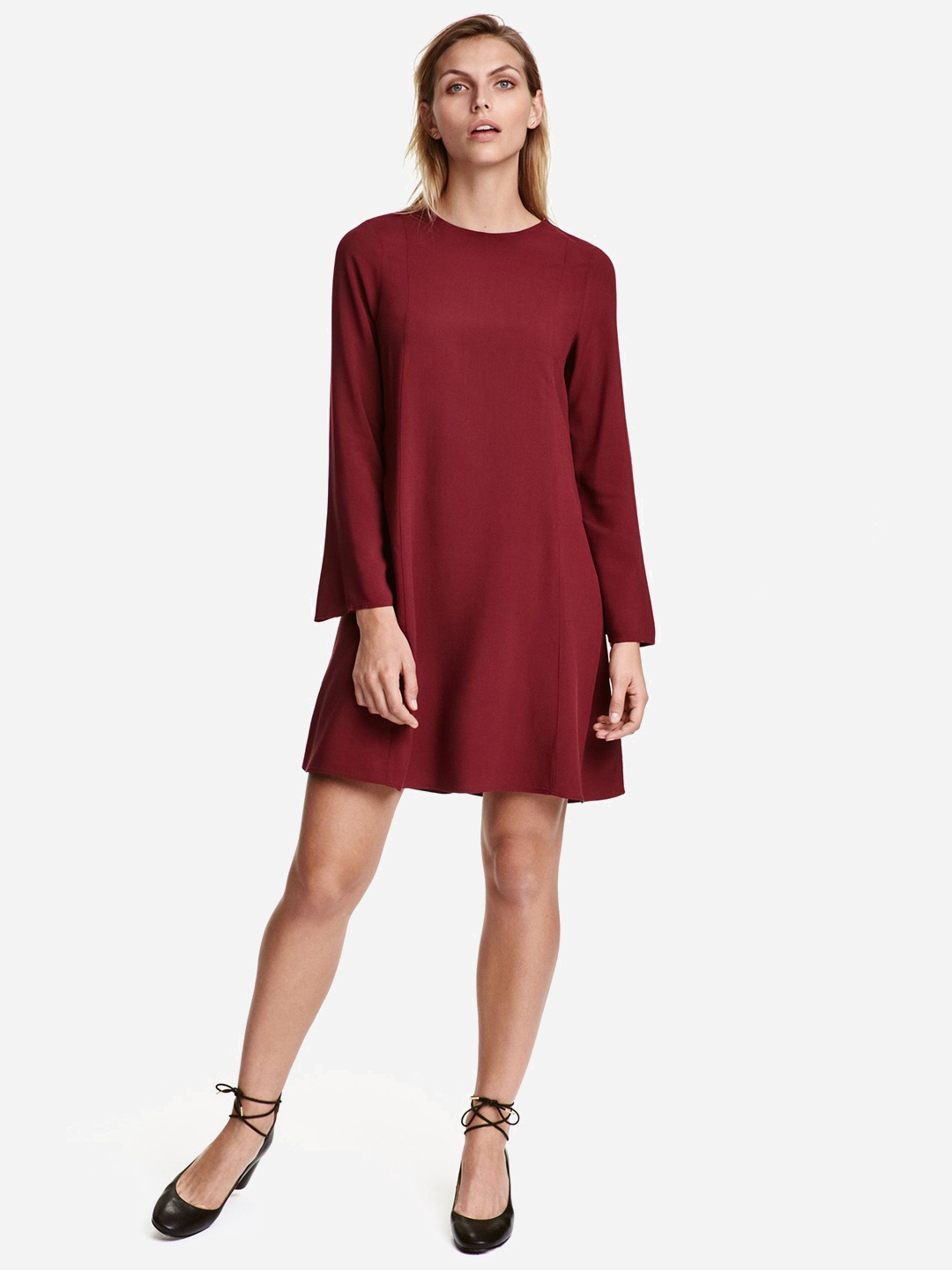 

Платье H&M 0431101_бордовый 36 Бордовое