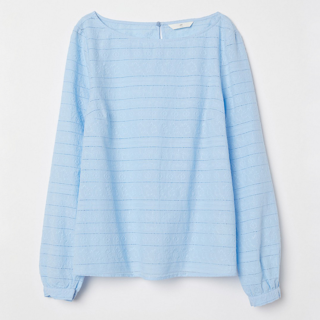 

Блузка H&M 0715537_голубой 40 Голубая