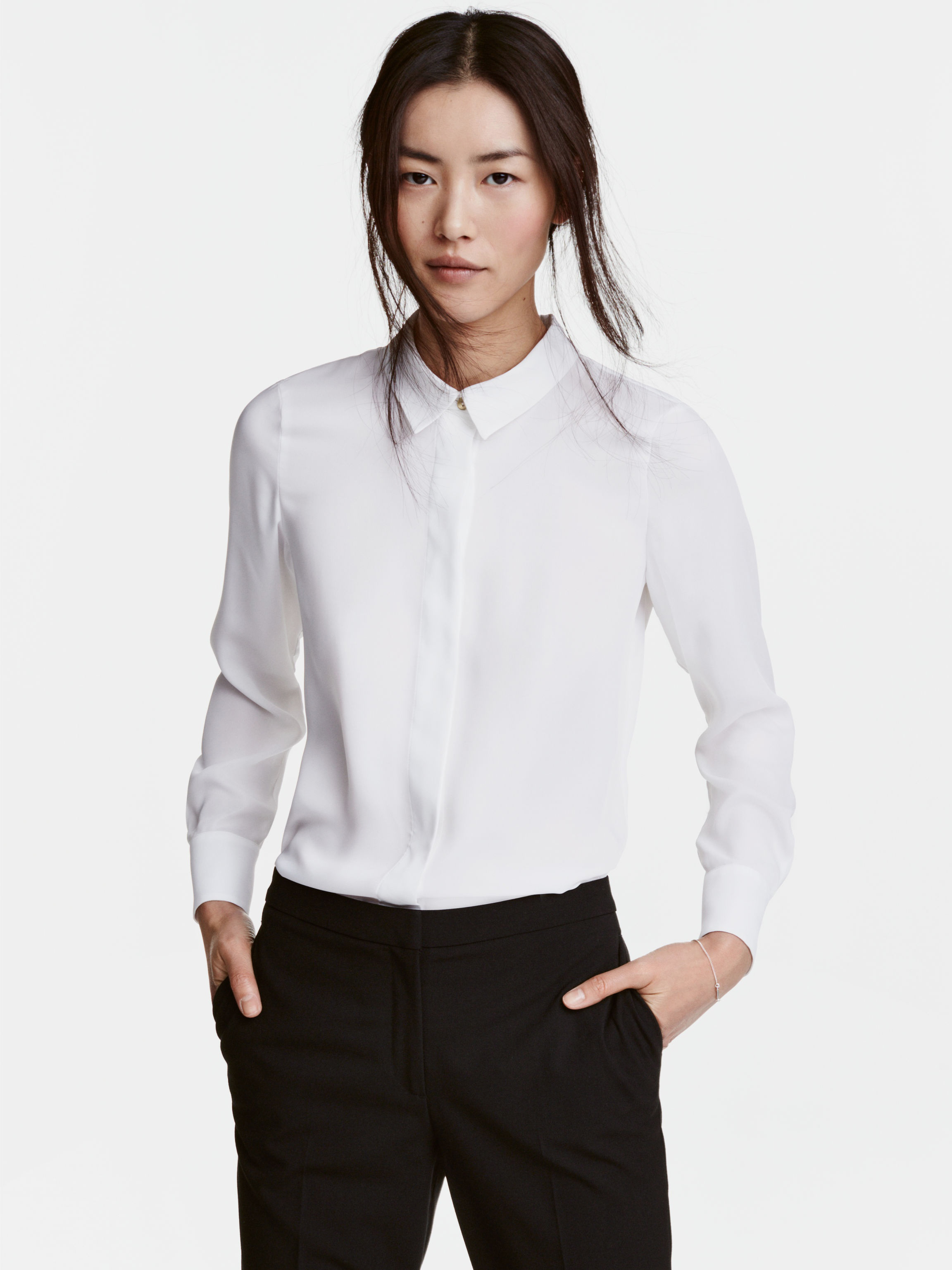 

Блузка H&M 3087522 36 Белая