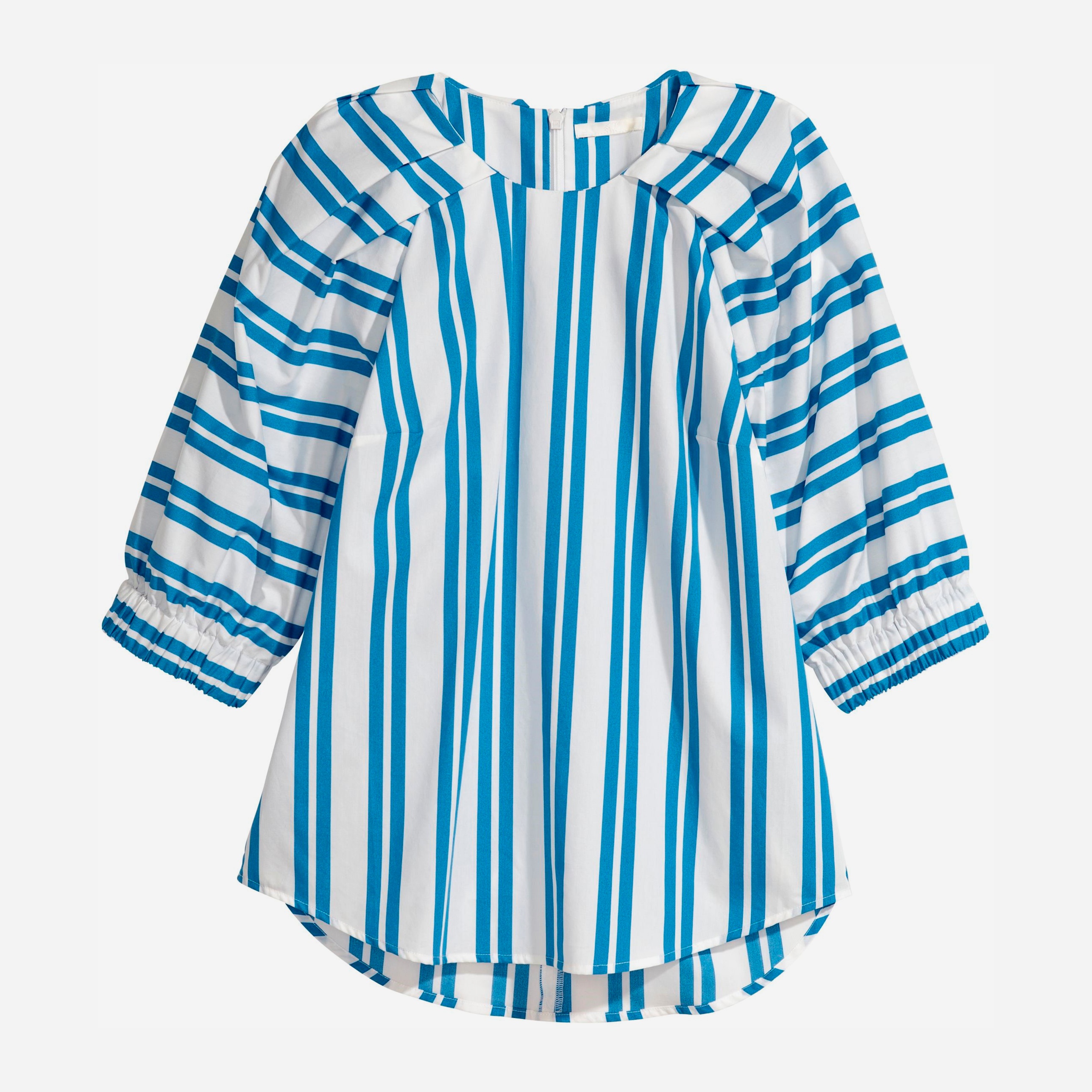 

Блузка H&M 5512576 44 Белая с синей полоской