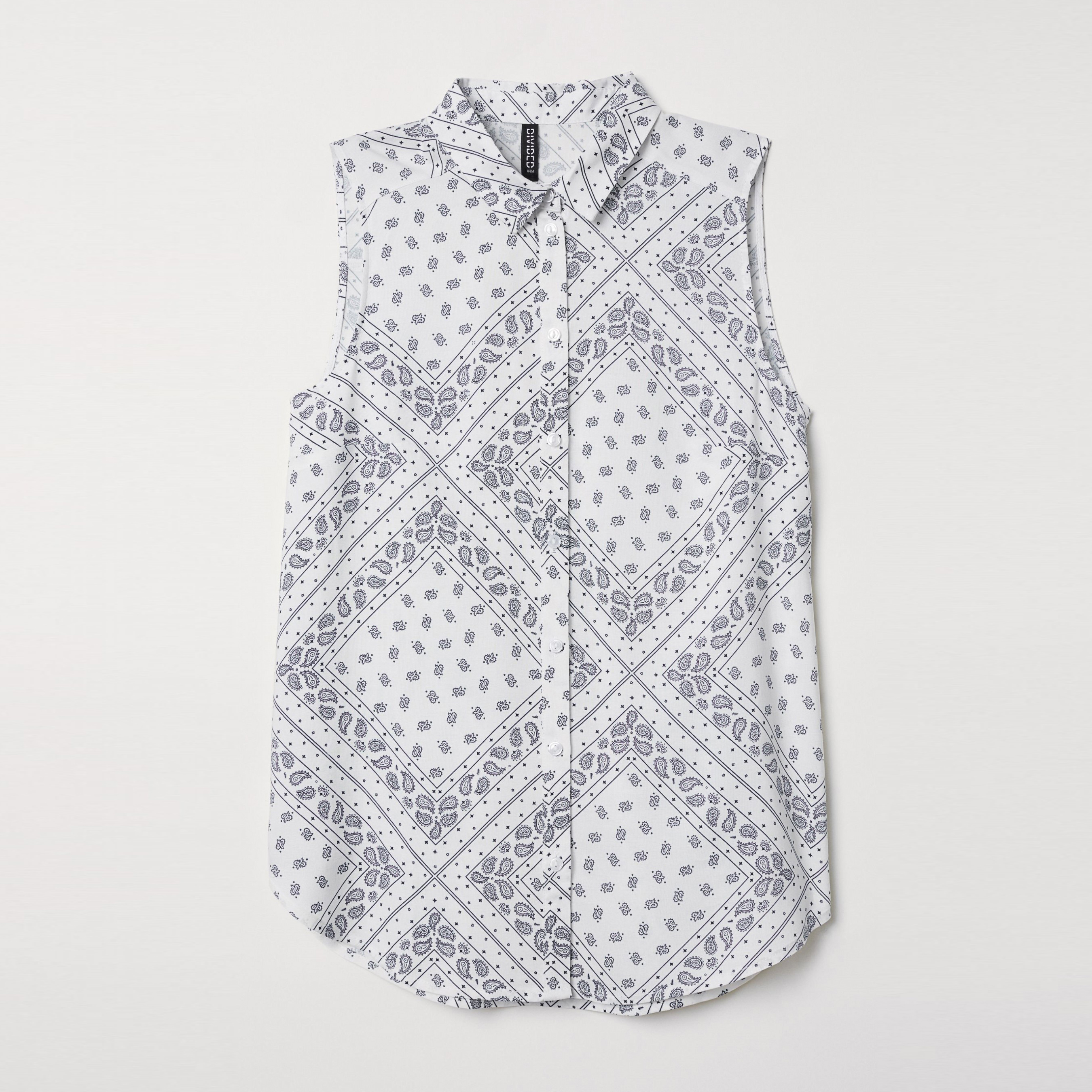 

Блузка H&M 5854407 42 Белая Пейсли