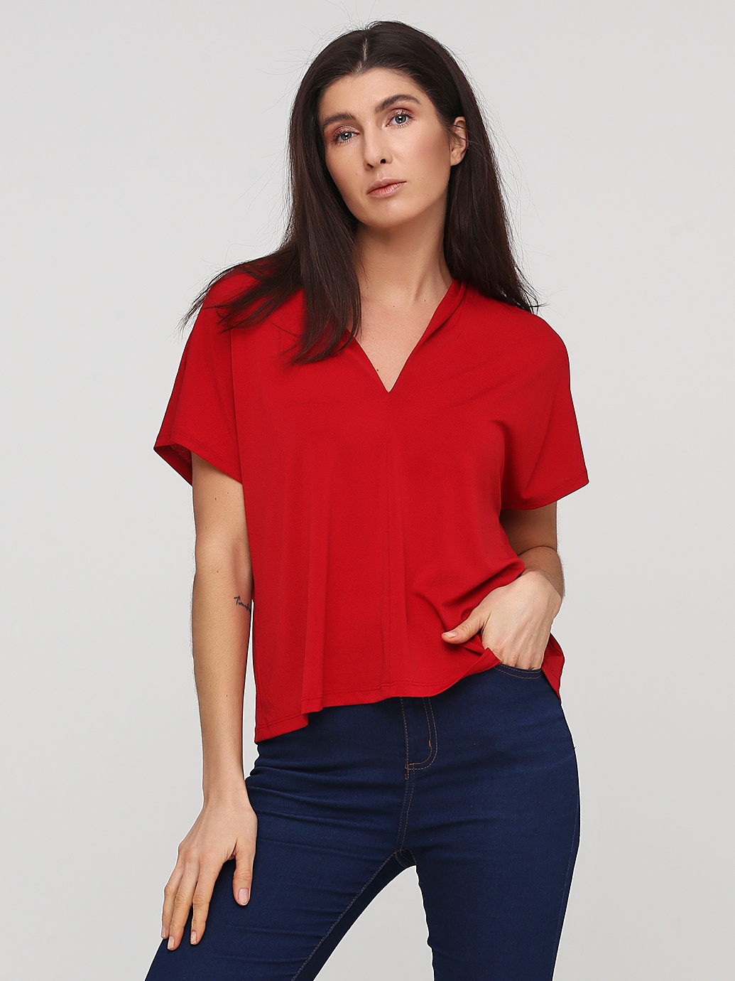 

Блузка H&M 7703150 L Темно-красная