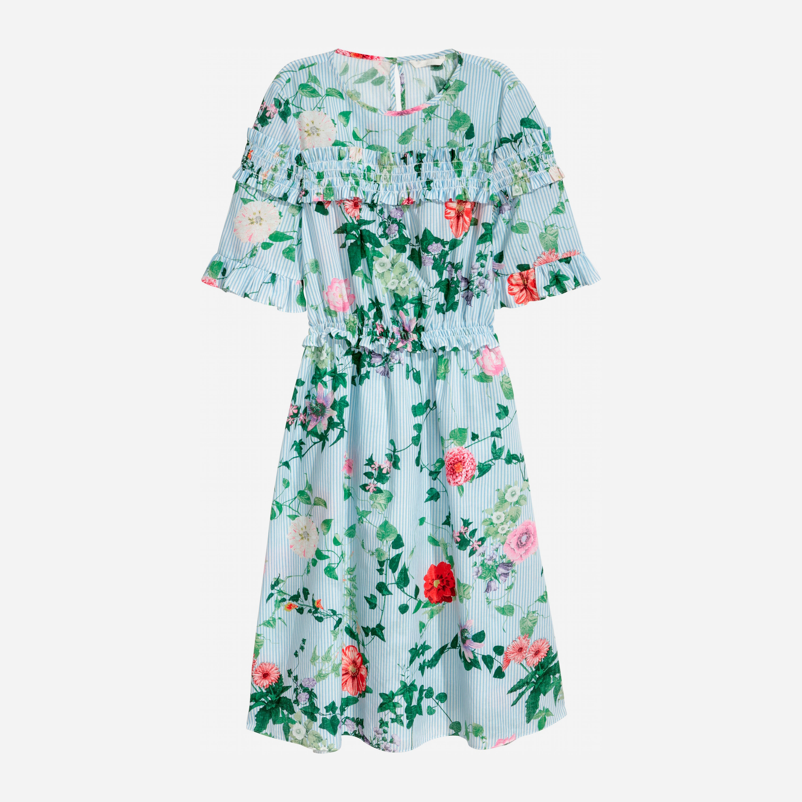 

Платье H&M 5891406 34 Голубое с белой полоской
