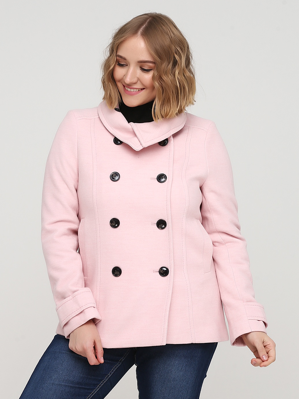 

Полупальто H&M 3901624 38 Розовое