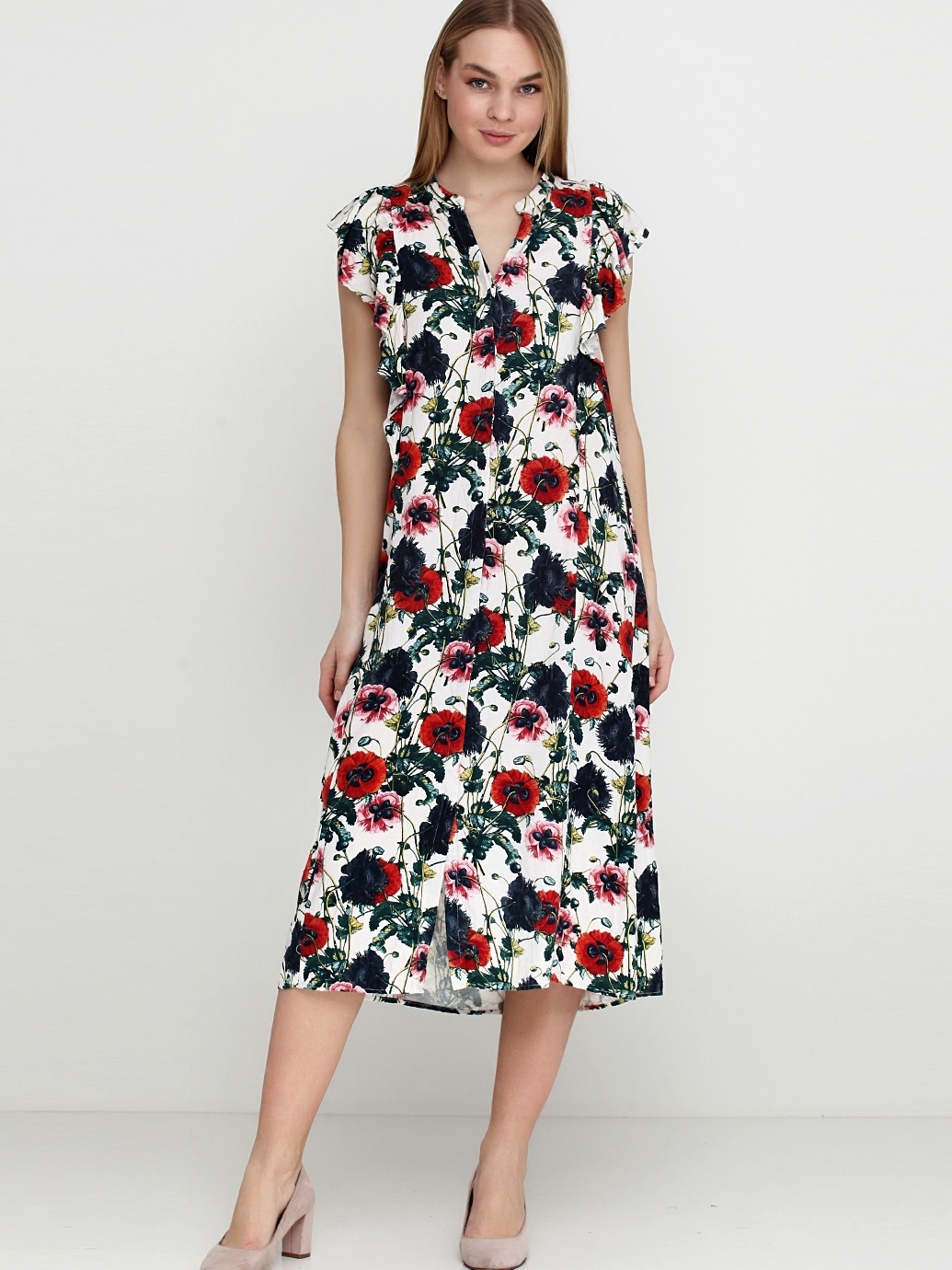 

Платье H&M 5551876 38 Белое с цветами