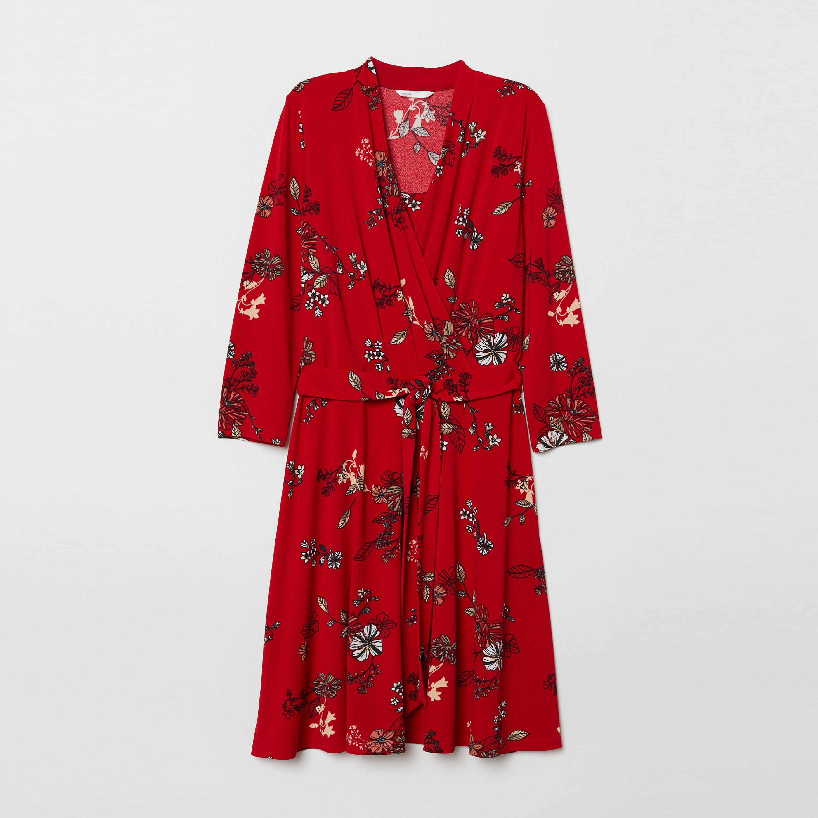 

Платье для беременных H&M 699197 S Красное с цветами