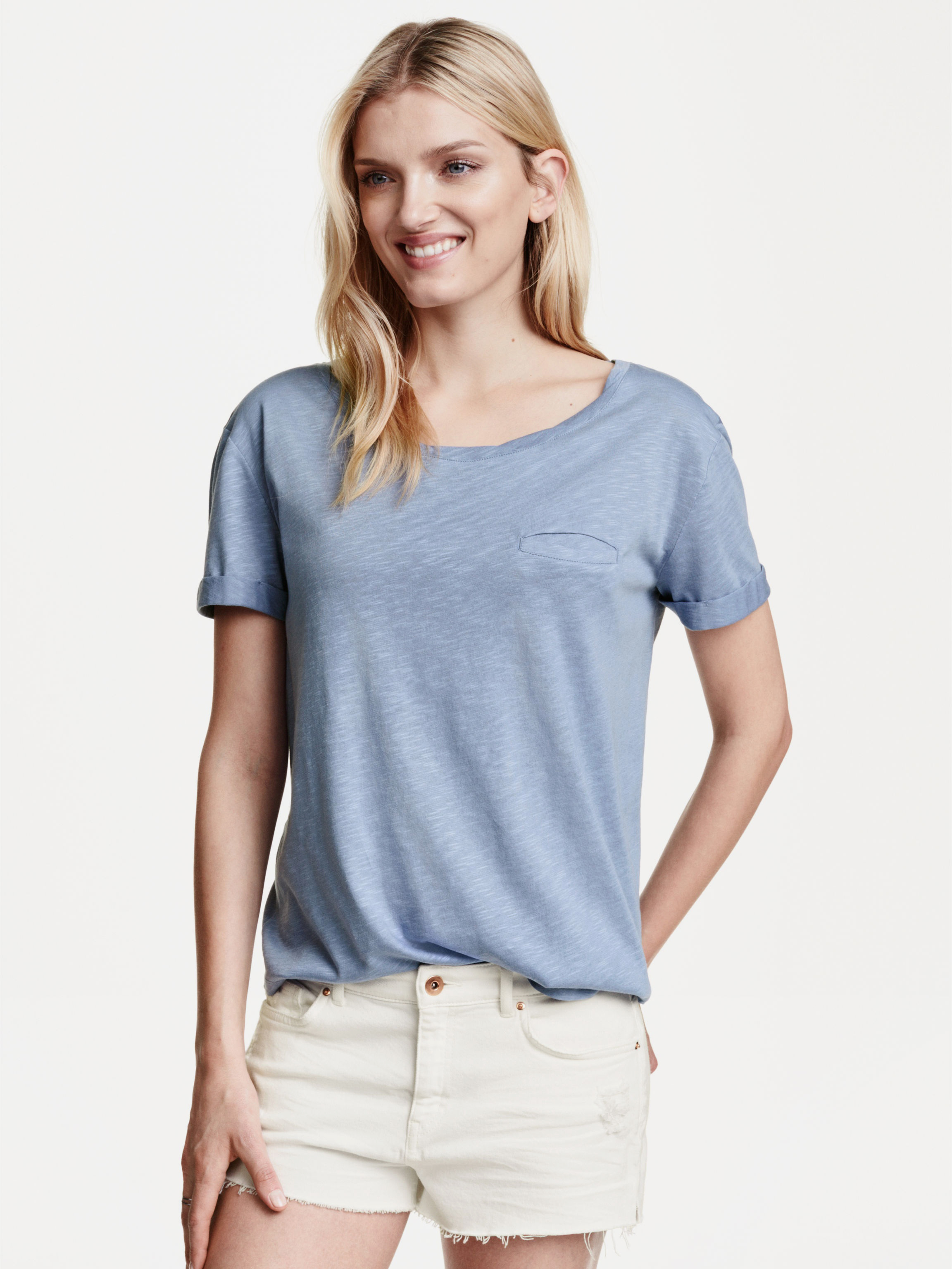 

Футболка H&M 1899552 M Голубая