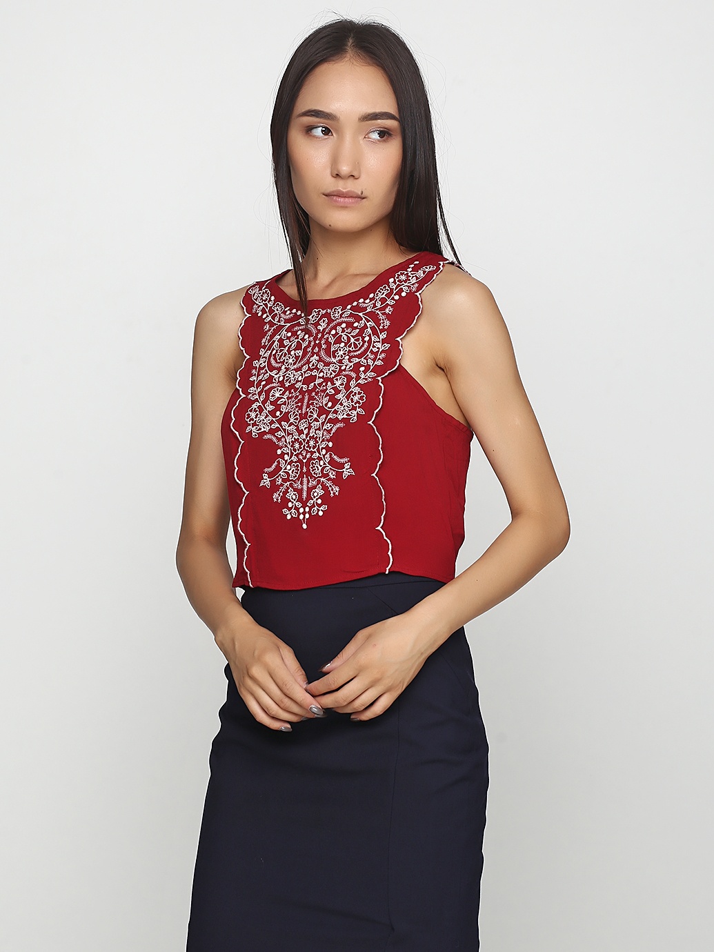 

Топ H&M 4118814 44 Бордовый