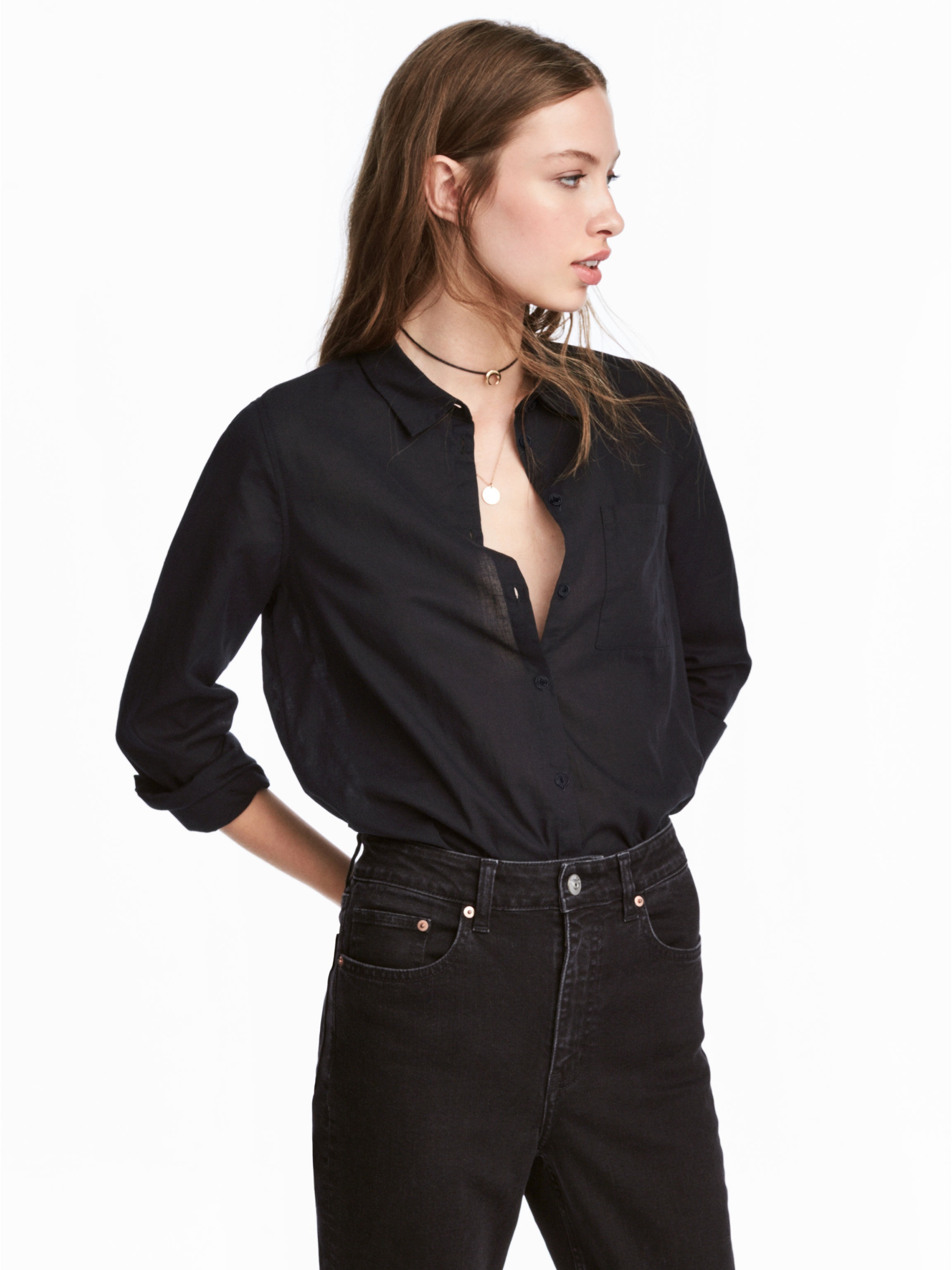

Рубашка H&M 4632856 32 Черная