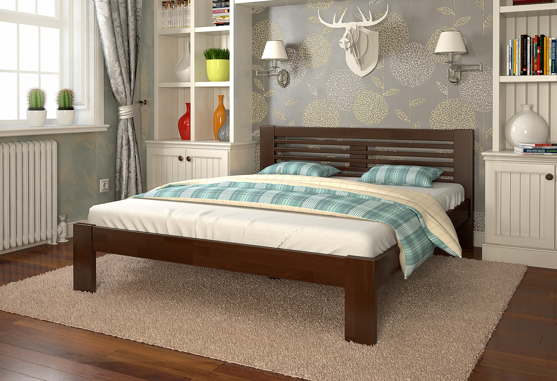 

Кровать Arbordrev Шопен (120*200) сосна Темный орех