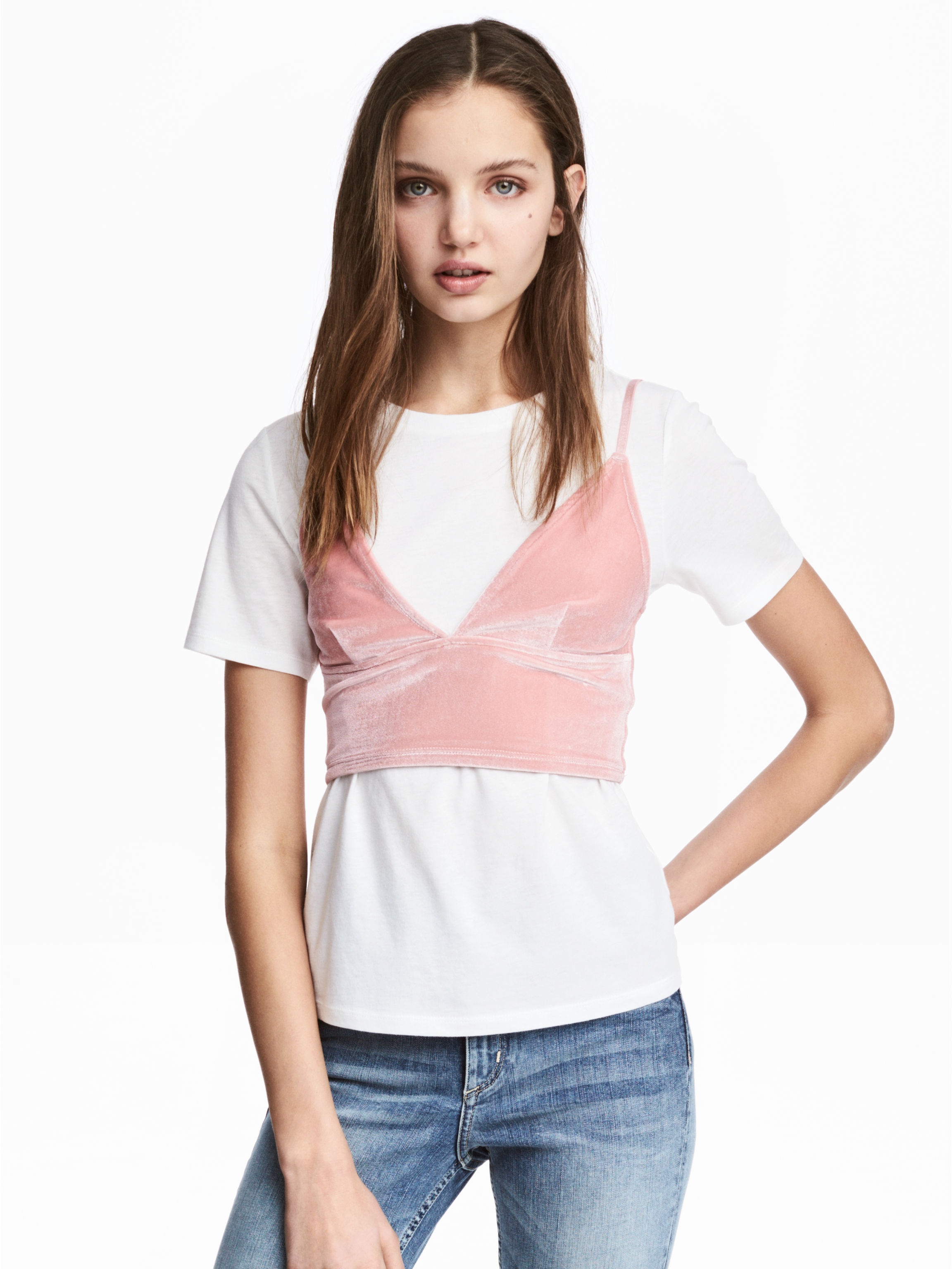 

Топ H&M 4944165 S Розовый