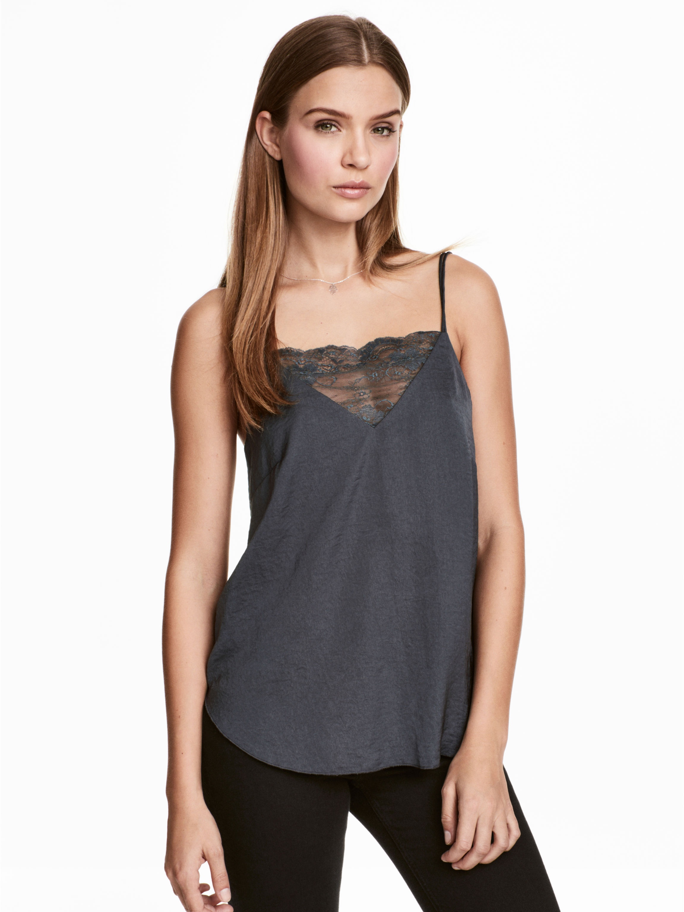 

Топ H&M 4852745 34 Темно-серый