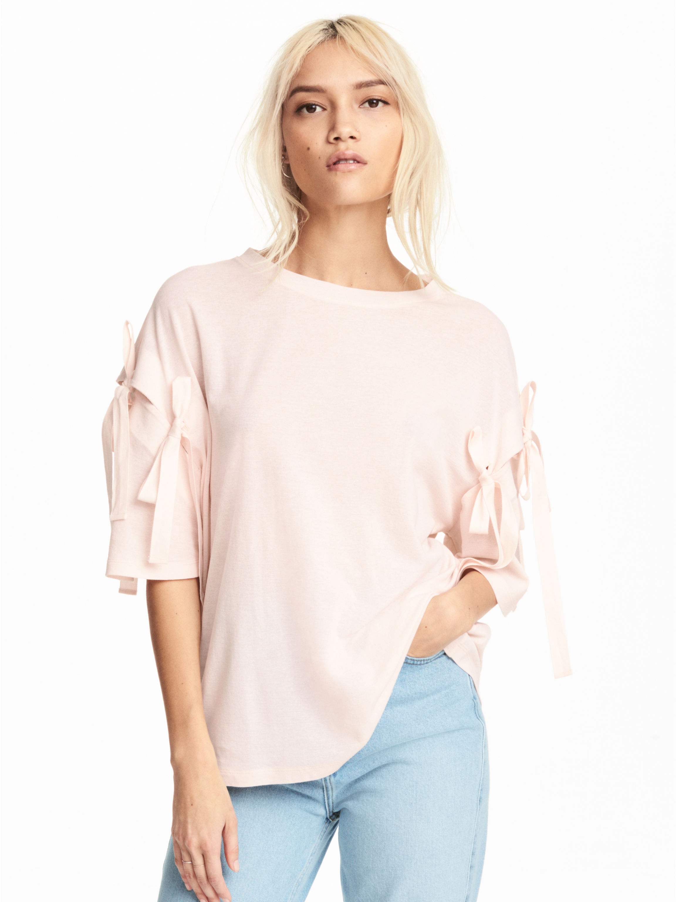 

Футболка H&M 5330025 40 Розовая пудра