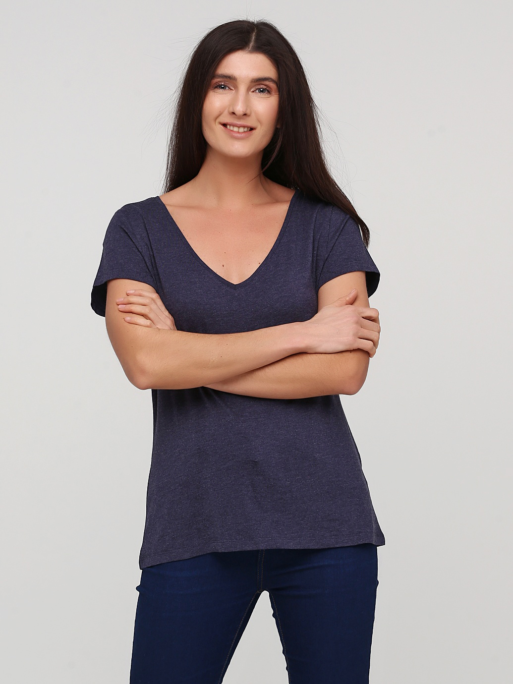 

Футболка H&M 2152484 M Фиолетовая меланж